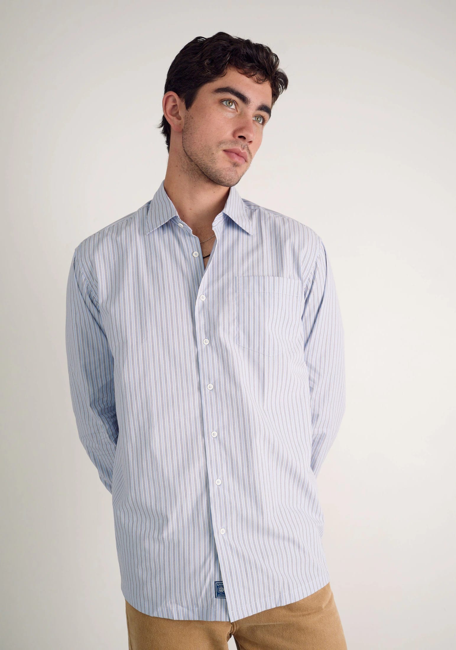 Camisa H CI Jamaica Rayas Grd Azul Claro - imagen 3