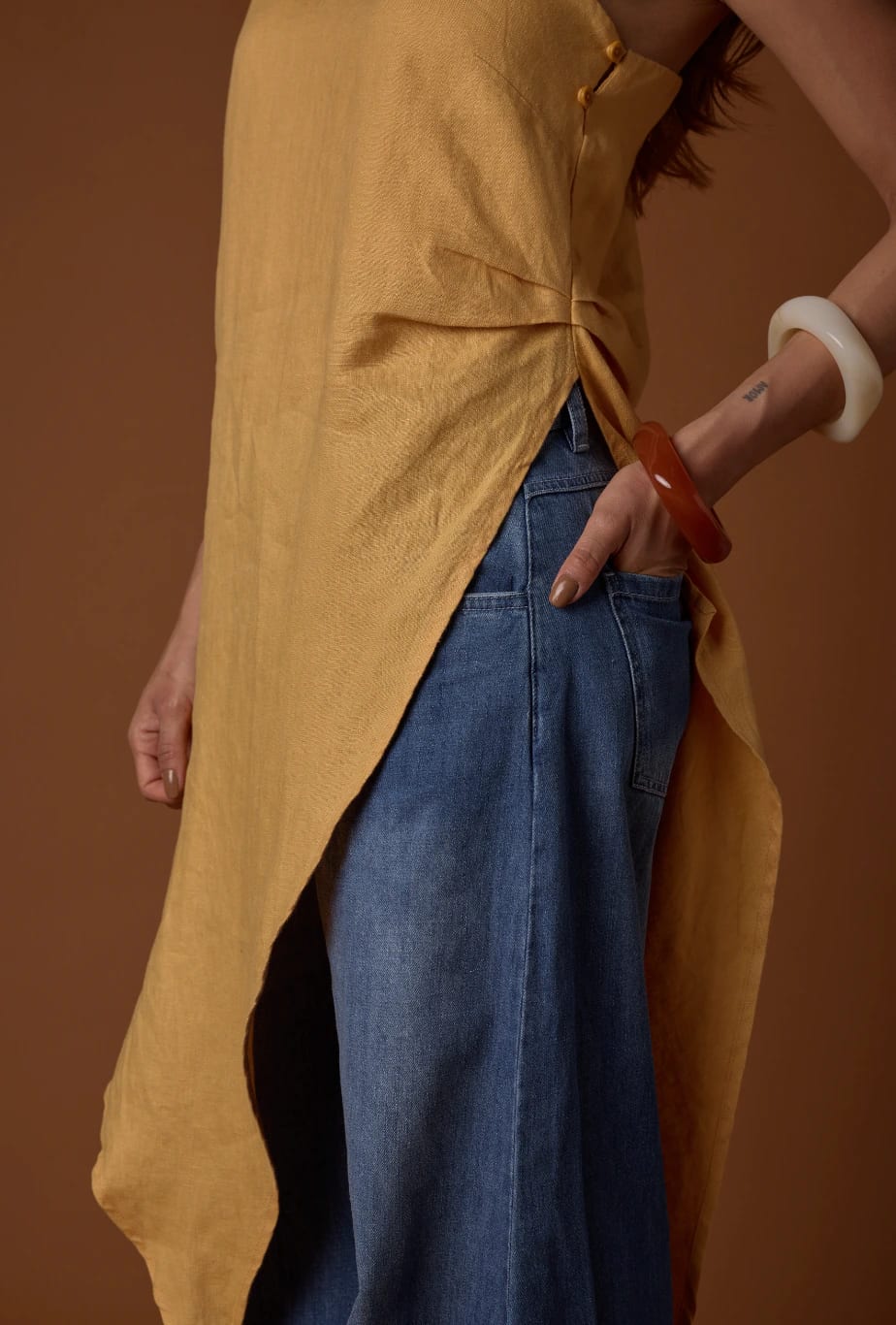 Tecoma Tunic Top de lino - imagen 2