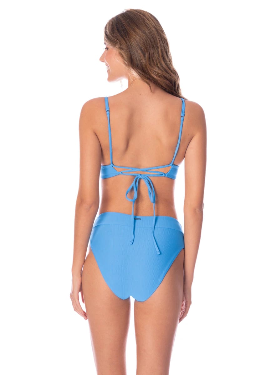 Maaji Stone Blue Suzy Q High Rise Classic Bikini Bottom - imagen 1