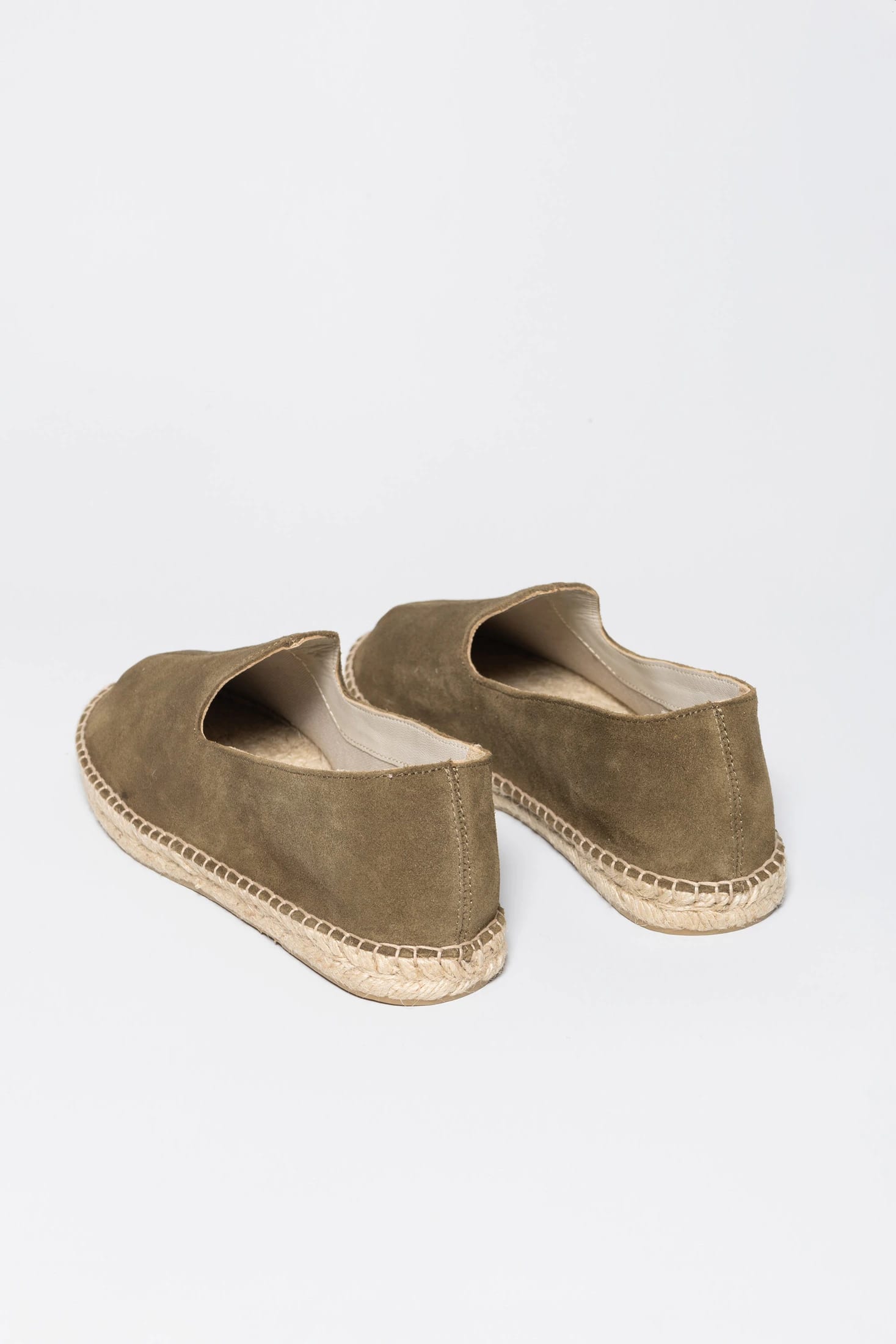 Men's leather espadrille kaki canvas - imagen 3