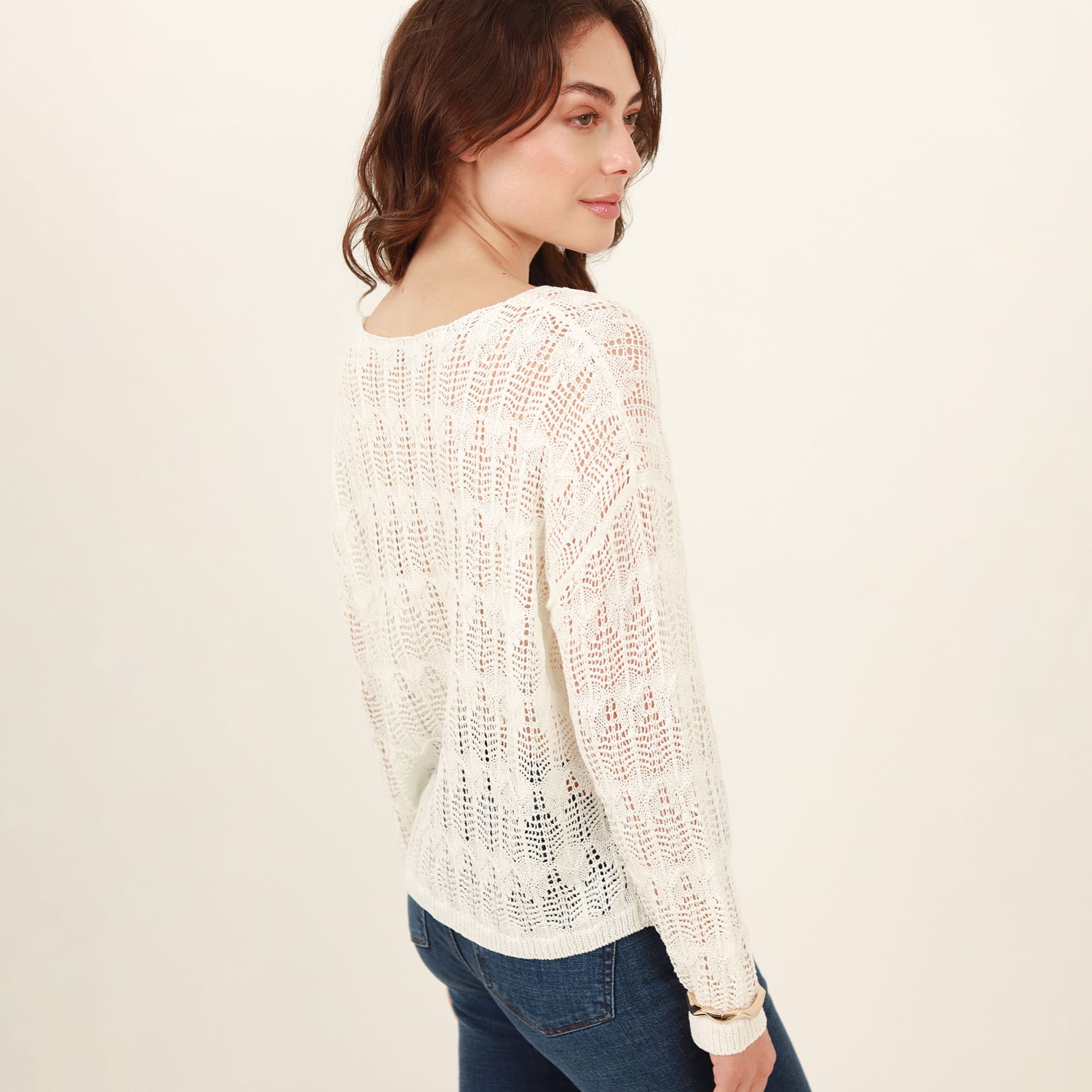 Sweater cuello redondo manga larga con textura - imagen 12