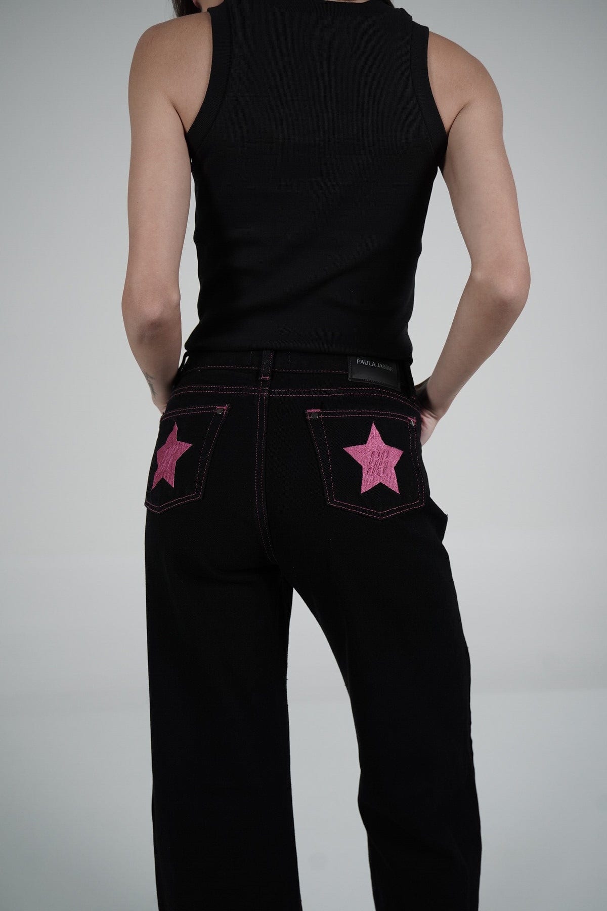 Fucsia Double Star Jeans - imagen 1