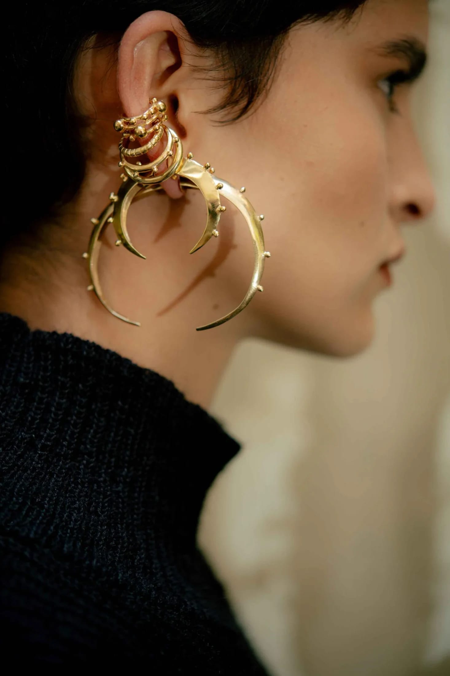 Triple Chuf Ear Cuff Gold - imagen 2