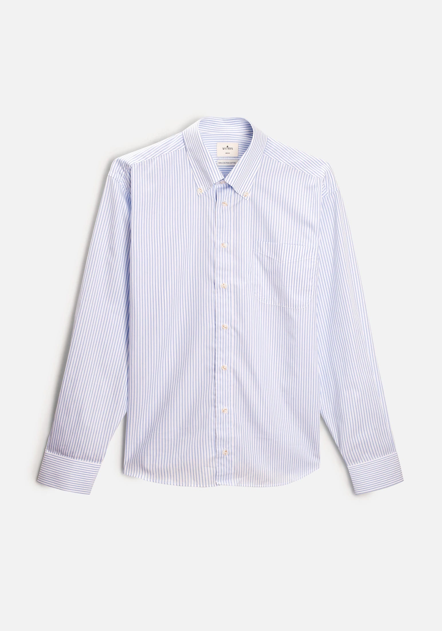 Camisa H CBD Rayas Bols Delg Azul Med - imagen 1
