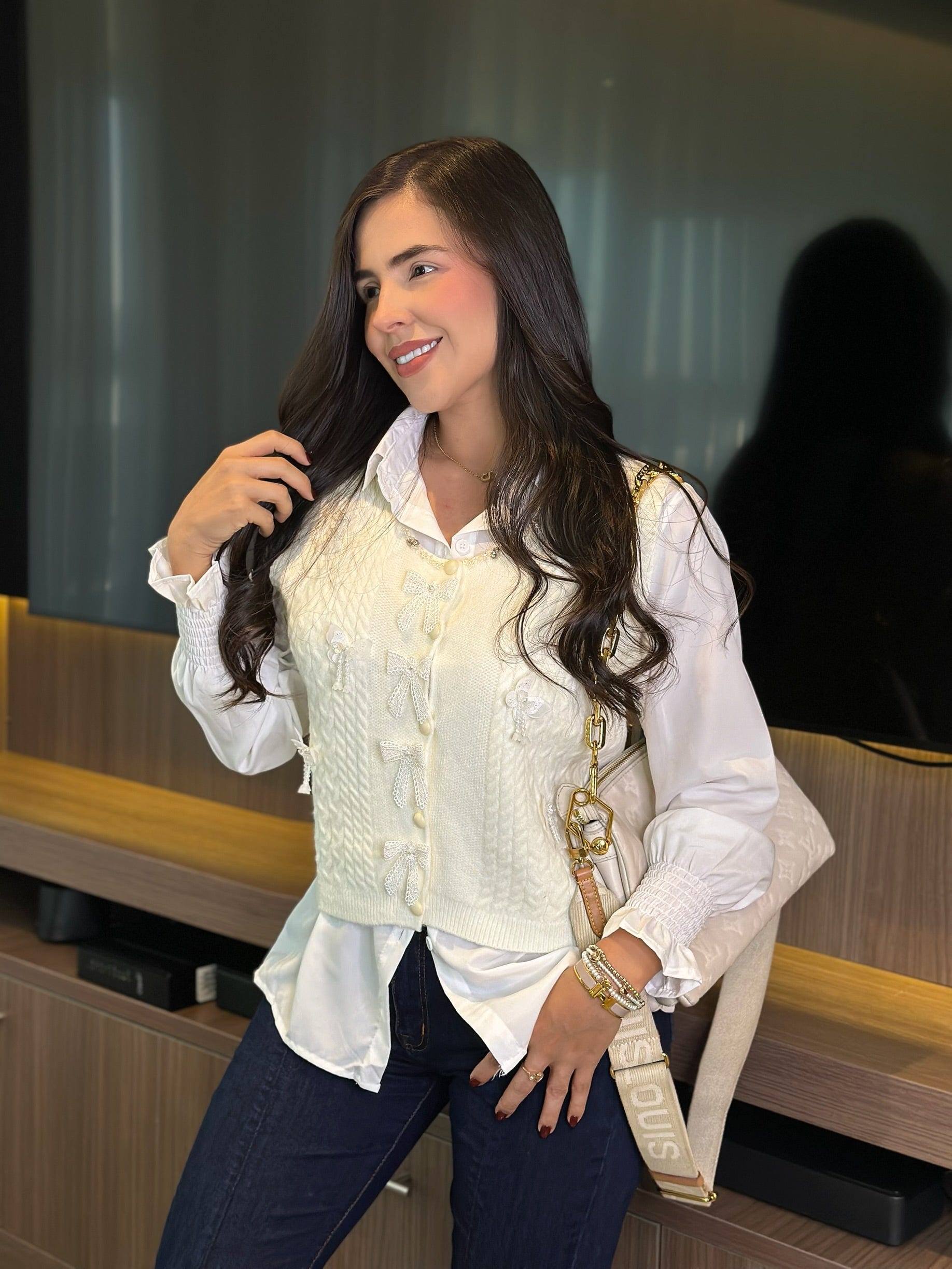 BLUSA ELENA MARFIL x BLANCO - imagen 4