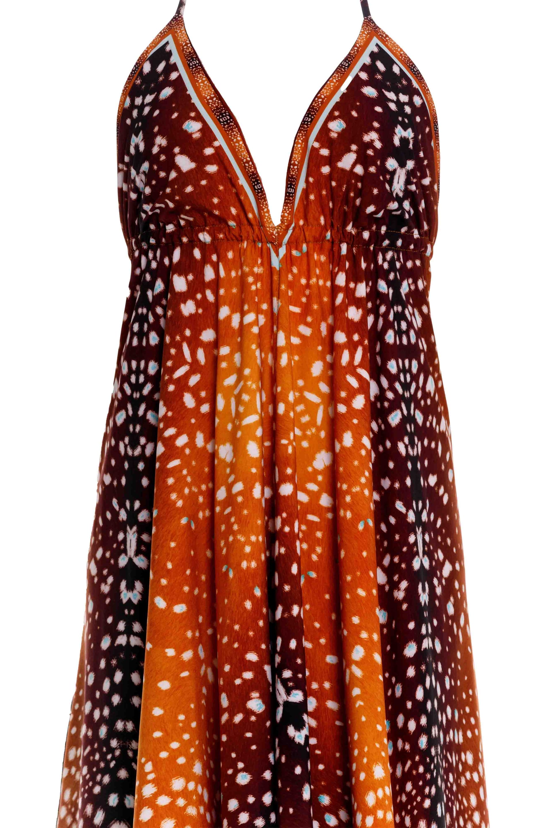 Vestido Largo Bohemia Bambi Café - imagen 2