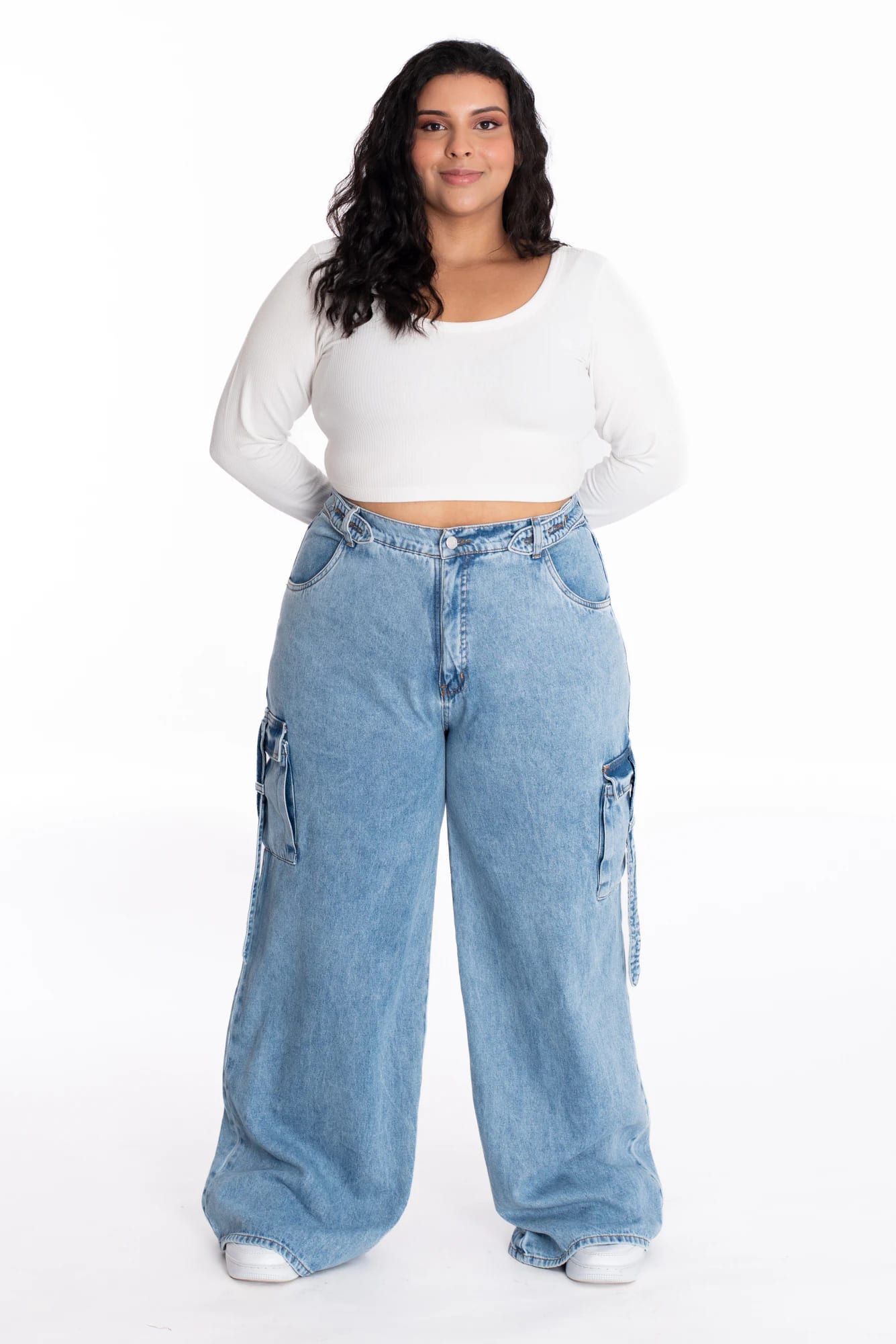 Jean Cargo Ajustable Azul Medio 370 - imagen 26