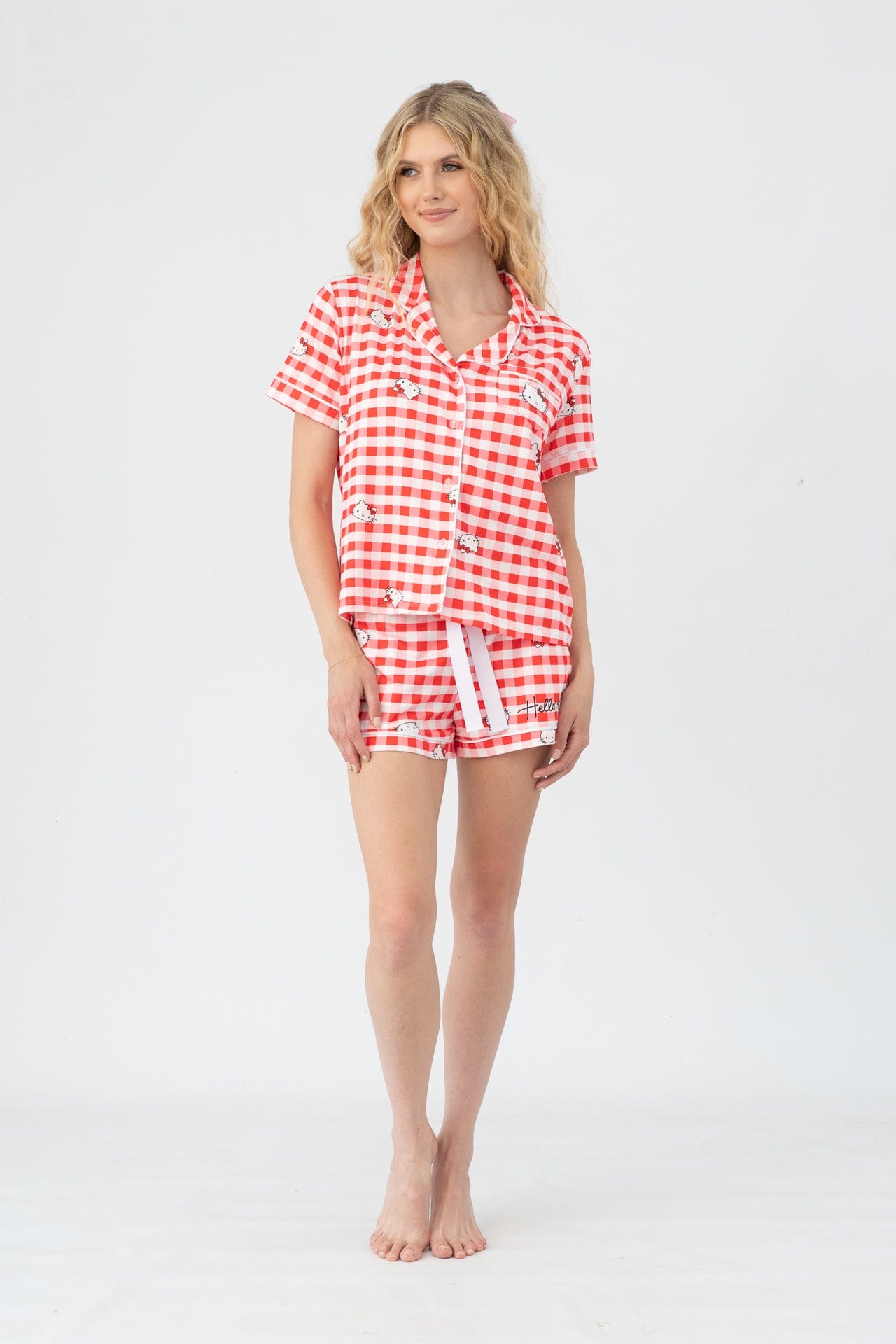 Set short Paris rojo con blanco - imagen 3