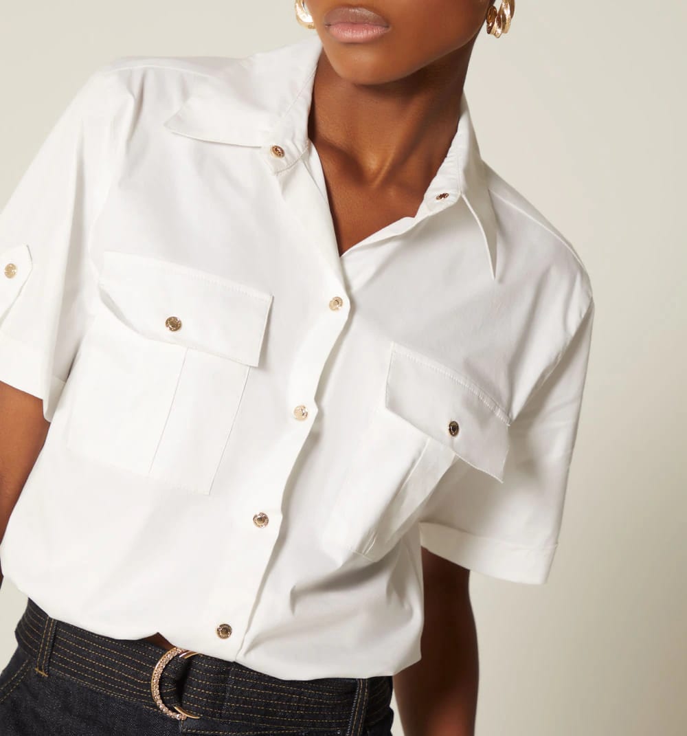 Blusa manga corta de boton - imagen 7