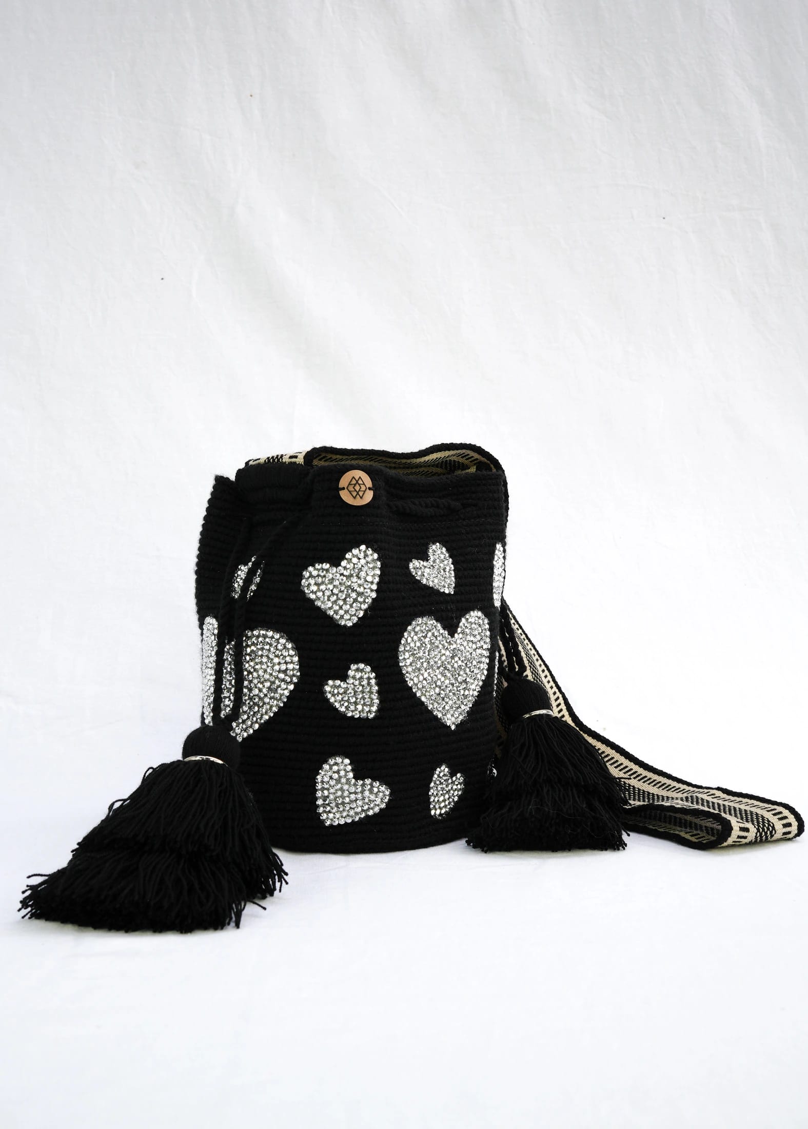 Mochila Corazón Pedrería Mediana - imagen 3