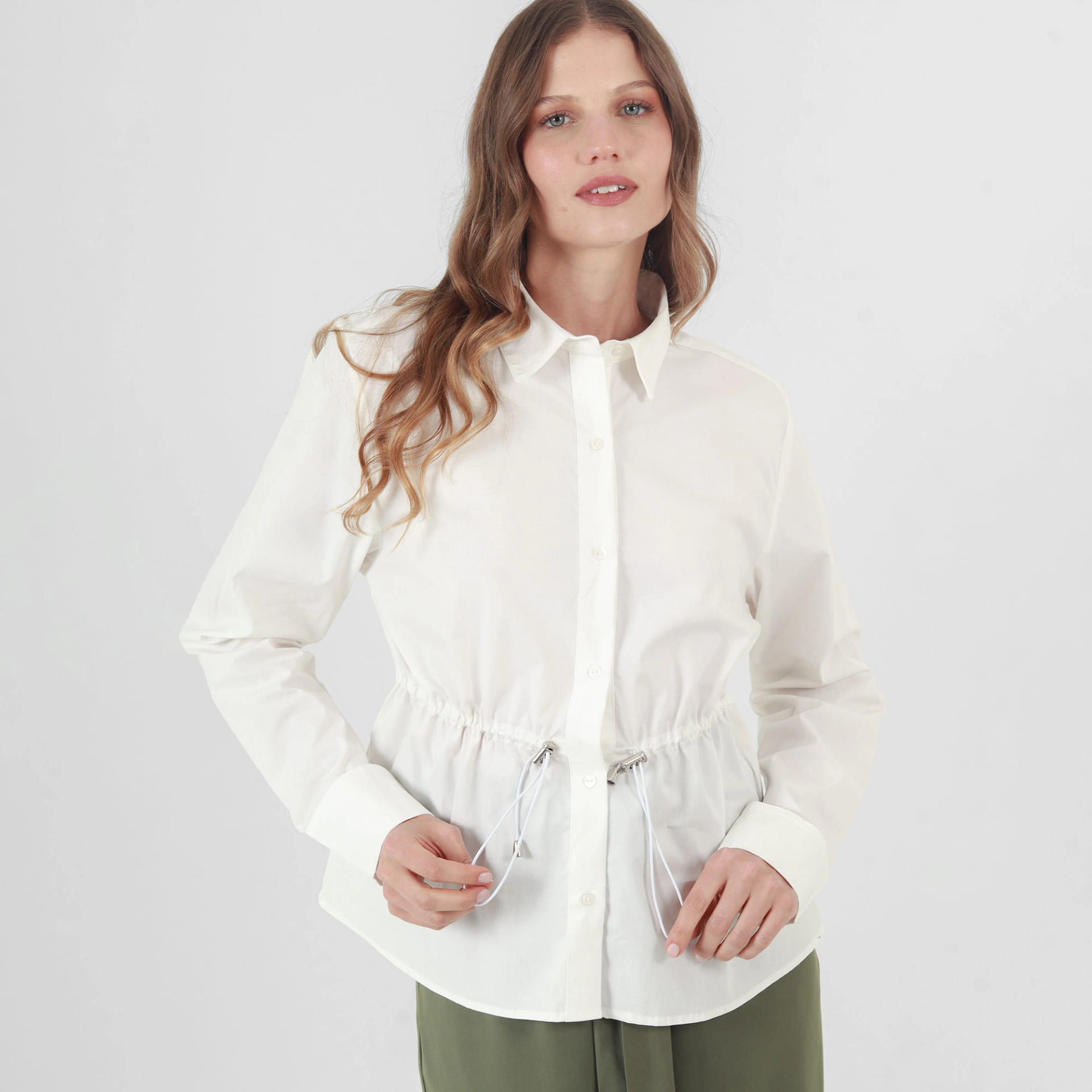 Blusa Cuello Camisero Manga Larga - imagen 1