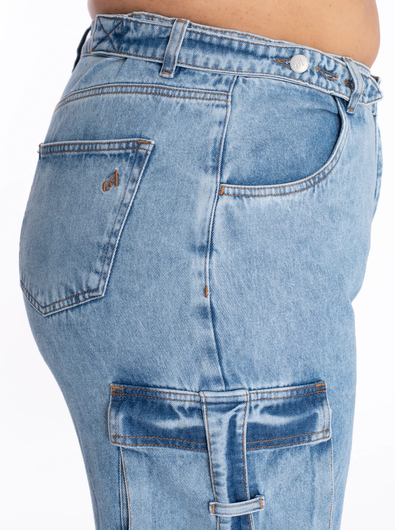 Jean Cargo Ajustable Azul Medio 370 - imagen 18