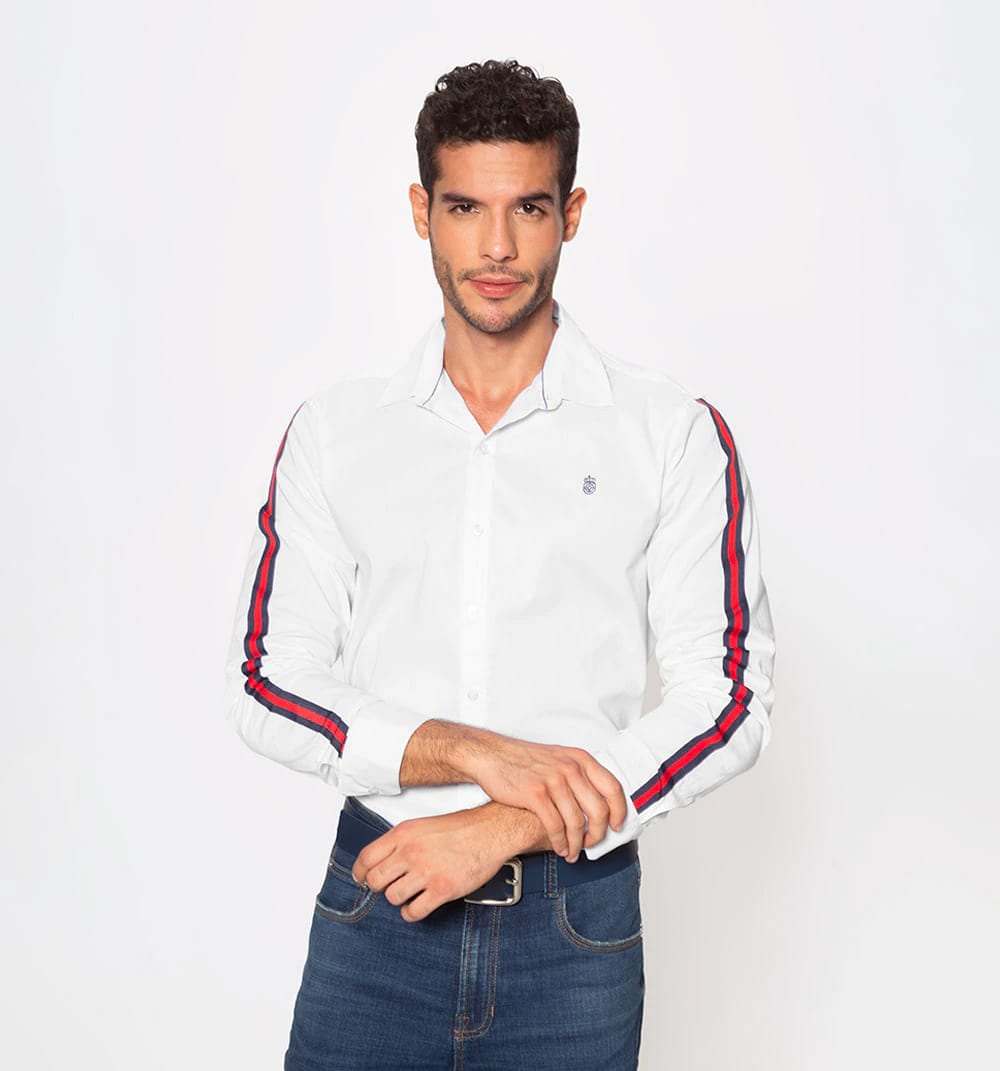 Camisa manga larga slim fit con cinta en - imagen 2