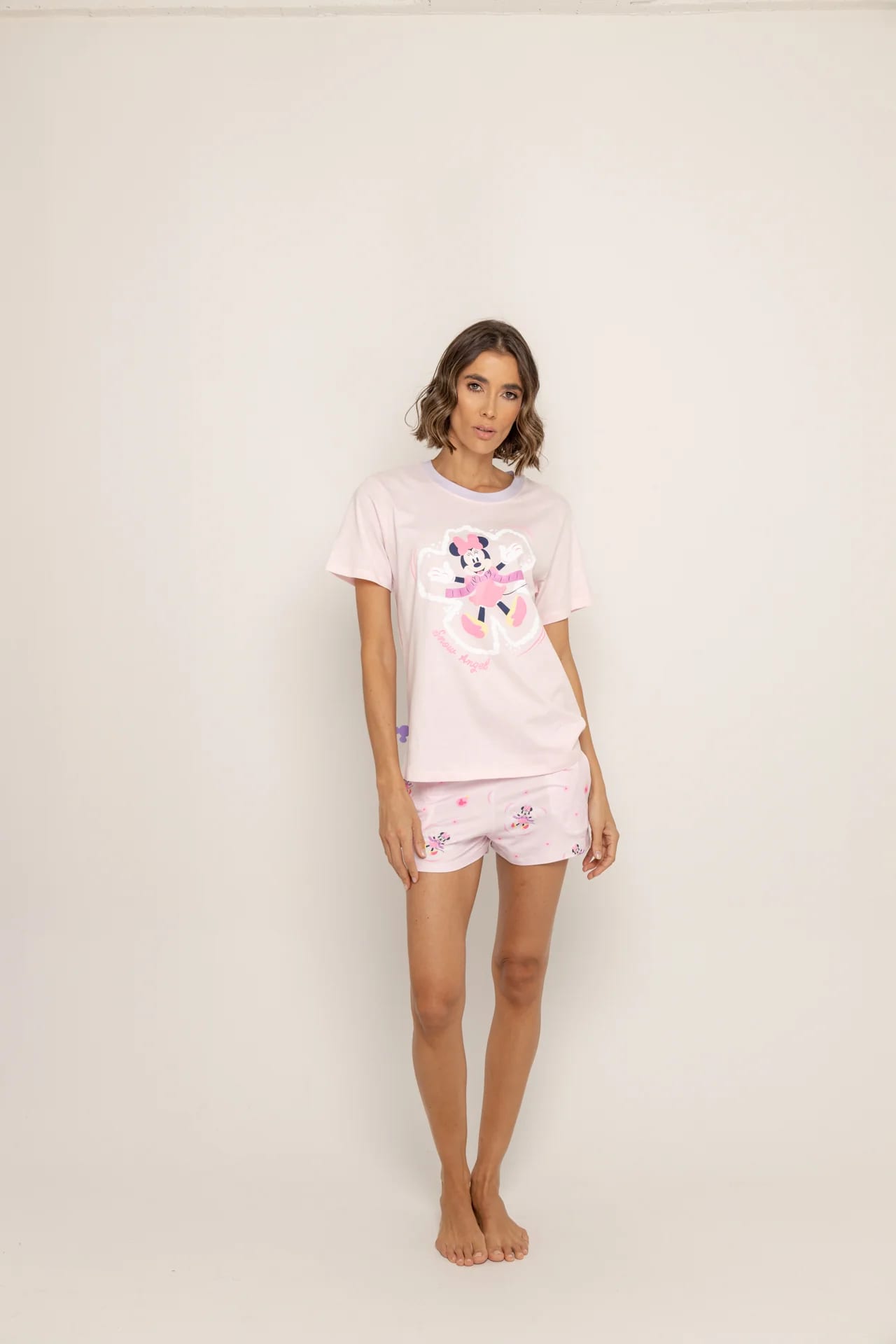 Conjunto Short Elástico Rosa Minnie - imagen 3