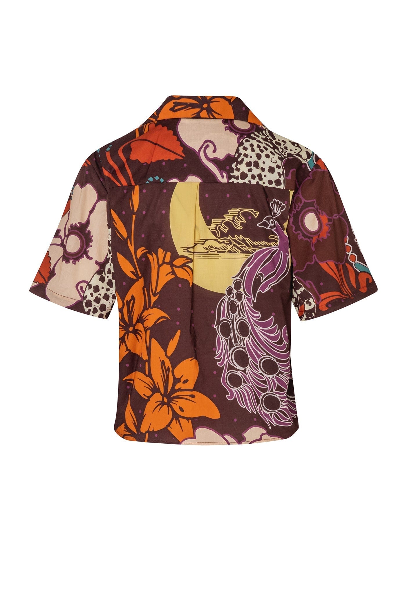 Tomaso Cotton Shirt / Brown Moonlight Garden - imagen 4