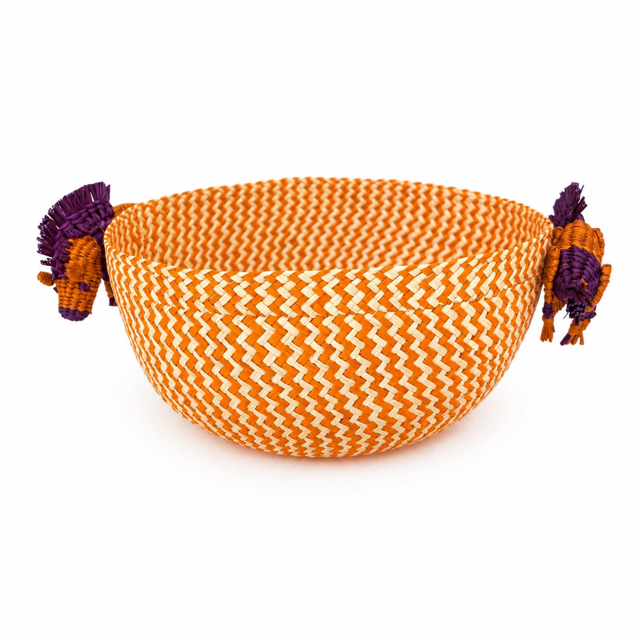 Horse Iraca Bread Basket - Terra & Purple - imagen 1