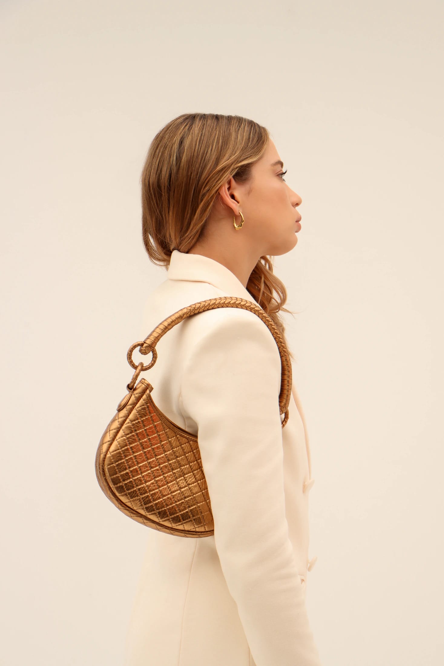 Saddle Mini, Shoulder Bag - Gold - imagen 2