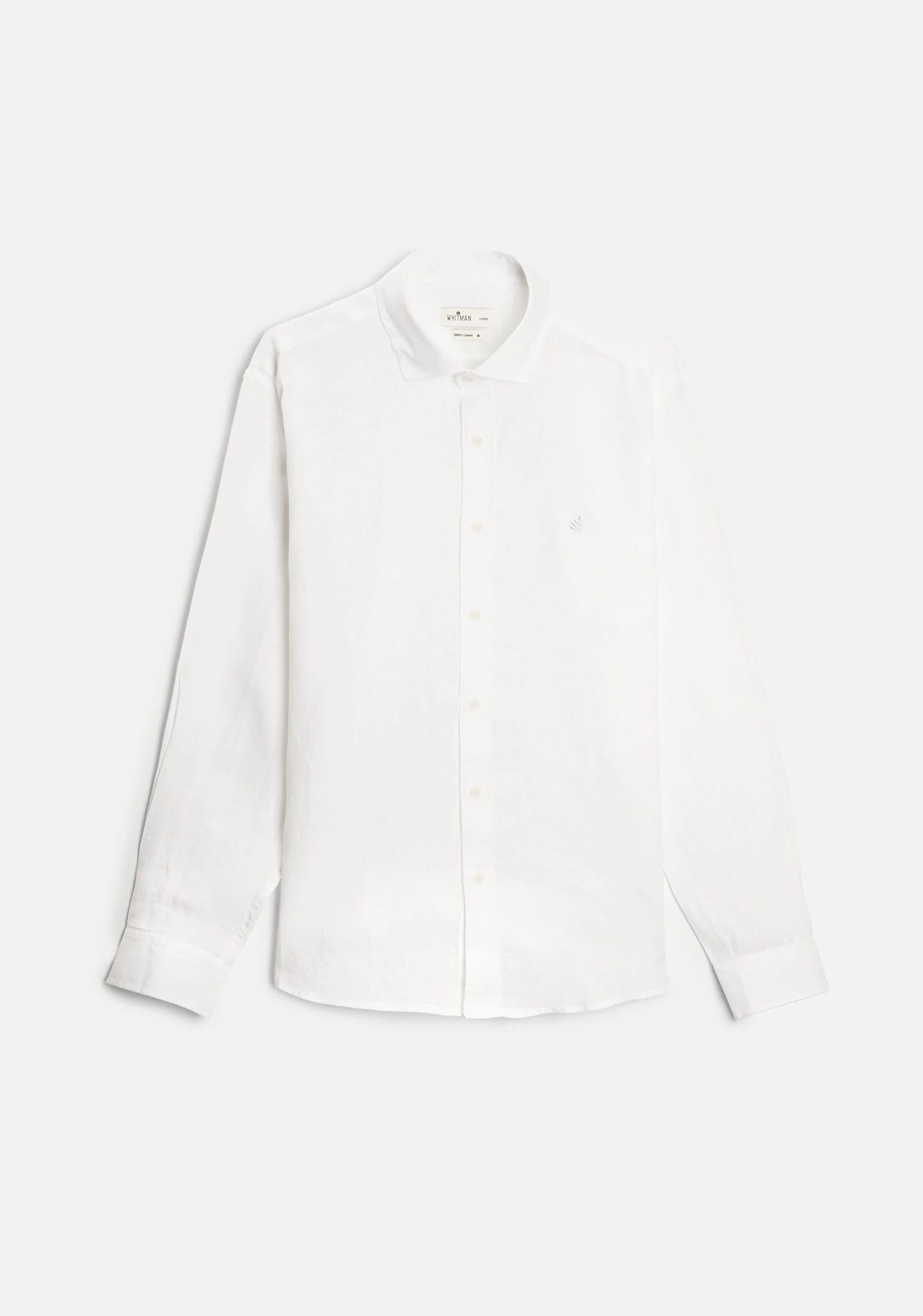 Camisa H Lino Unicolor L-Atn Blanco - imagen 1