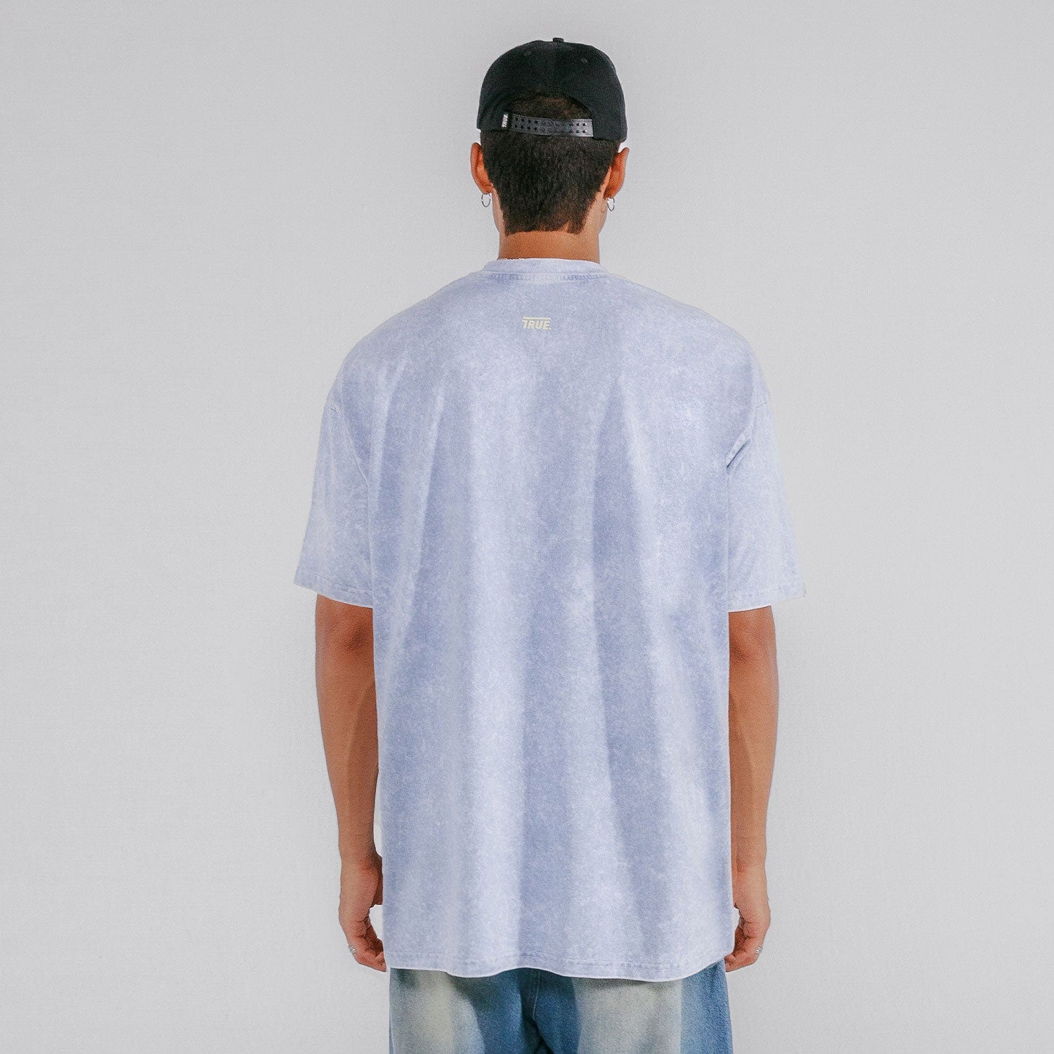 Oversized Washed T- Shirt - Blue - imagen 3