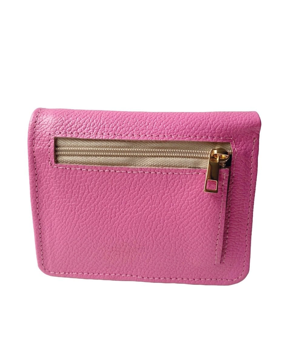 Billetera en cuero rosa ponche - imagen 3