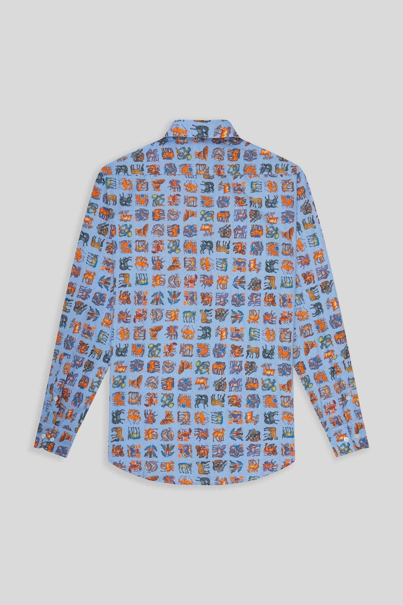 Men's cotton shirt green sky blue byzantium - imagen 2