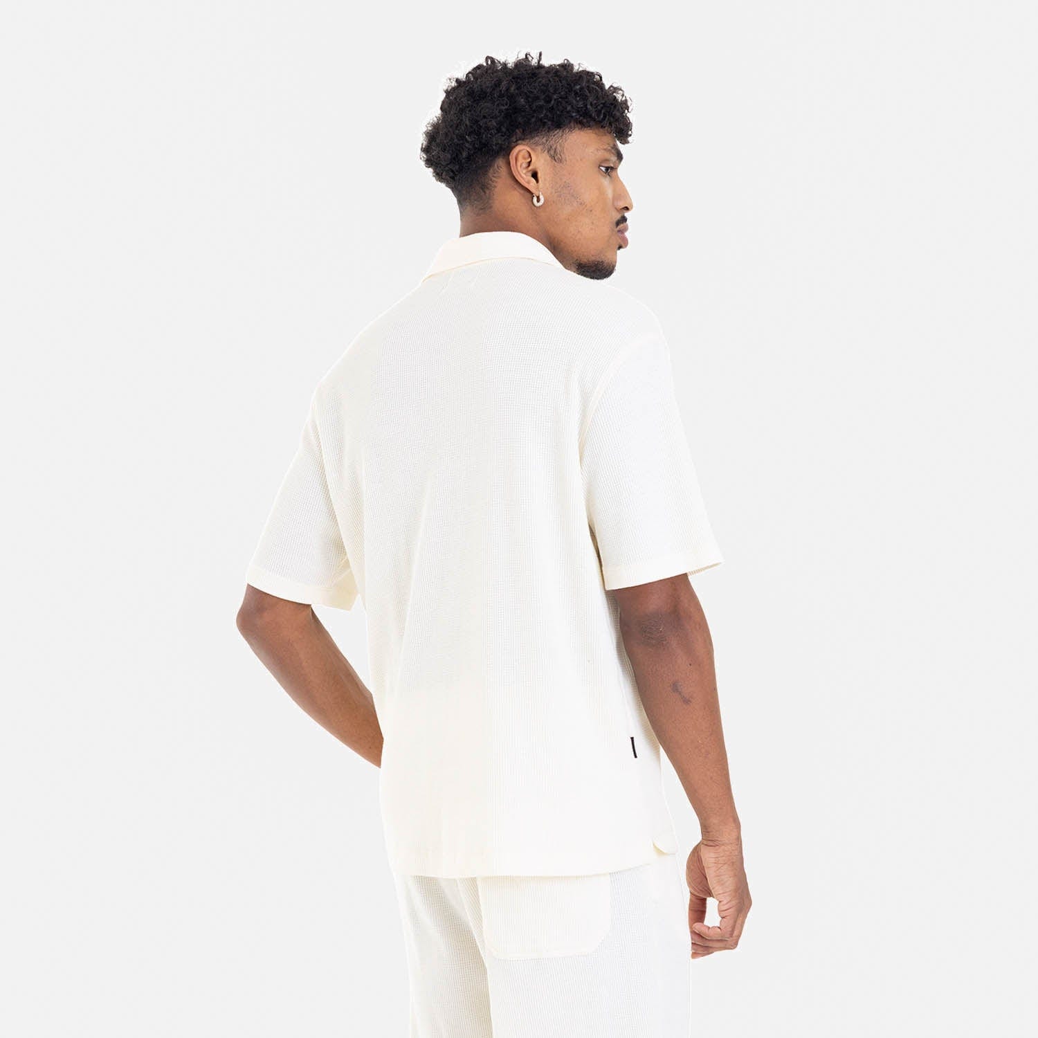 Relaxed Short Sleeve Shirt Ivory - imagen 13