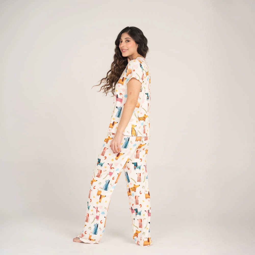 Conjunto de pijama pantalón largo  Cachorros. - imagen 2