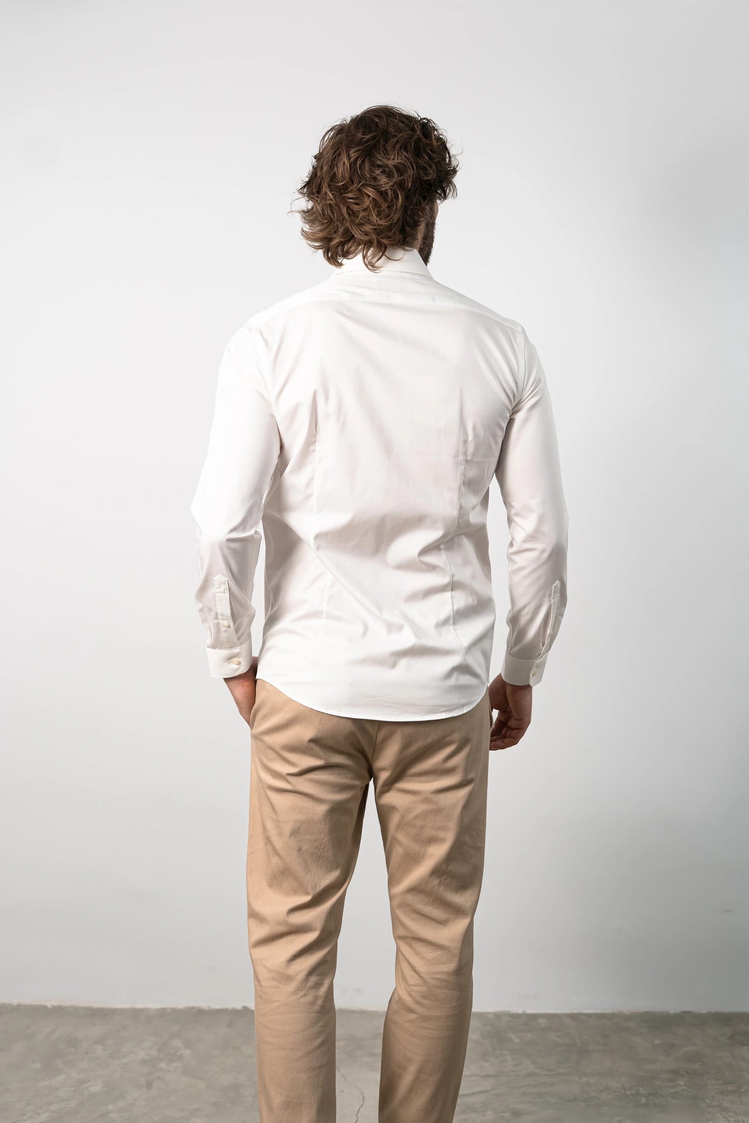 Camisa Manga Larga Blanco/Satín - imagen 7