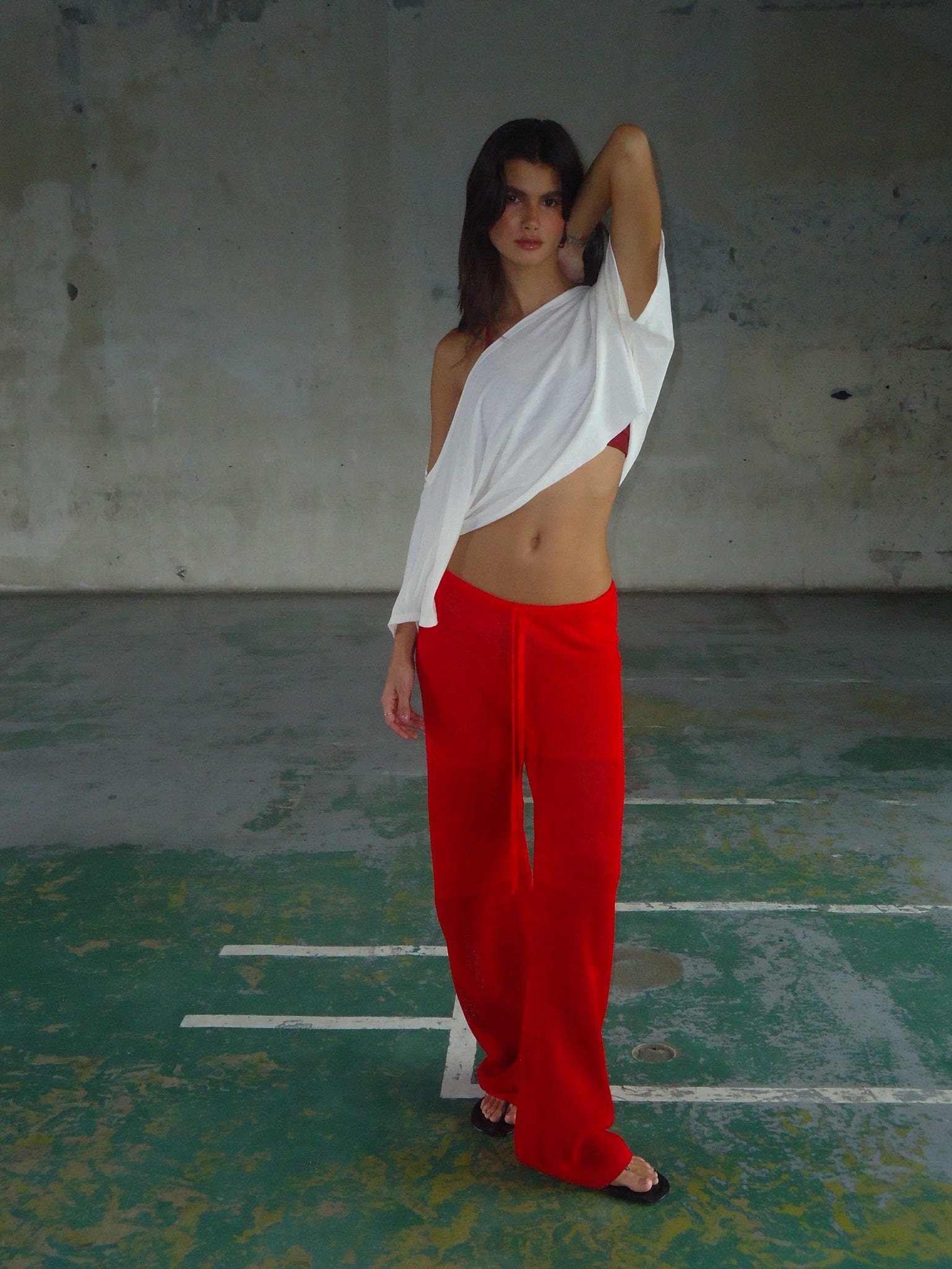 CLASSIC KNIT PANT - ROBUST RED - imagen 8