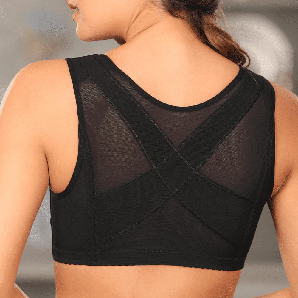 Brasier Corrector de Postura para Mujer en Powernet y Encaje con Tirantes Reforzados - imagen 5