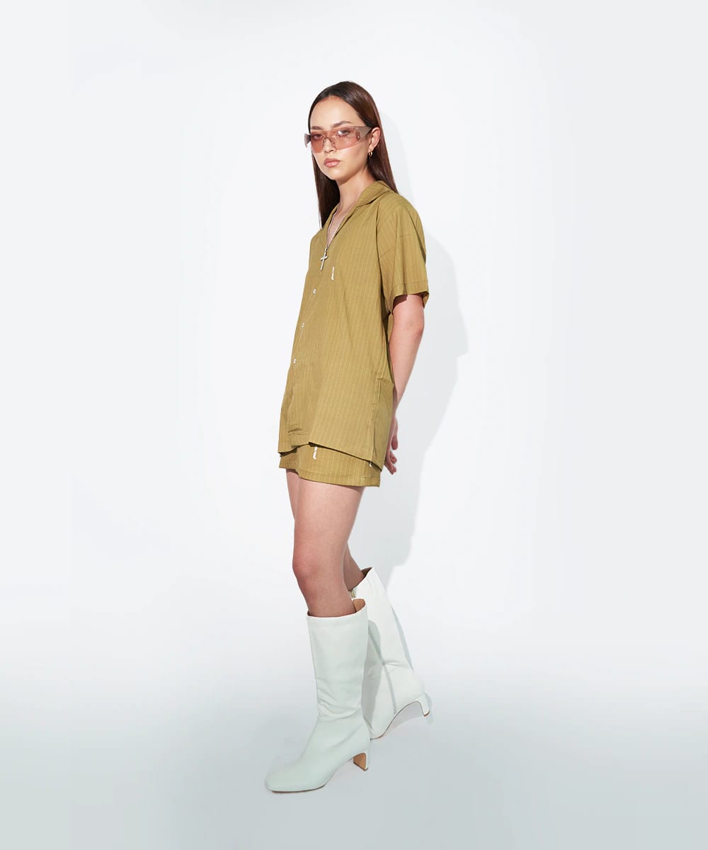 Camp Shirt in Green Pinstripe - imagen 5