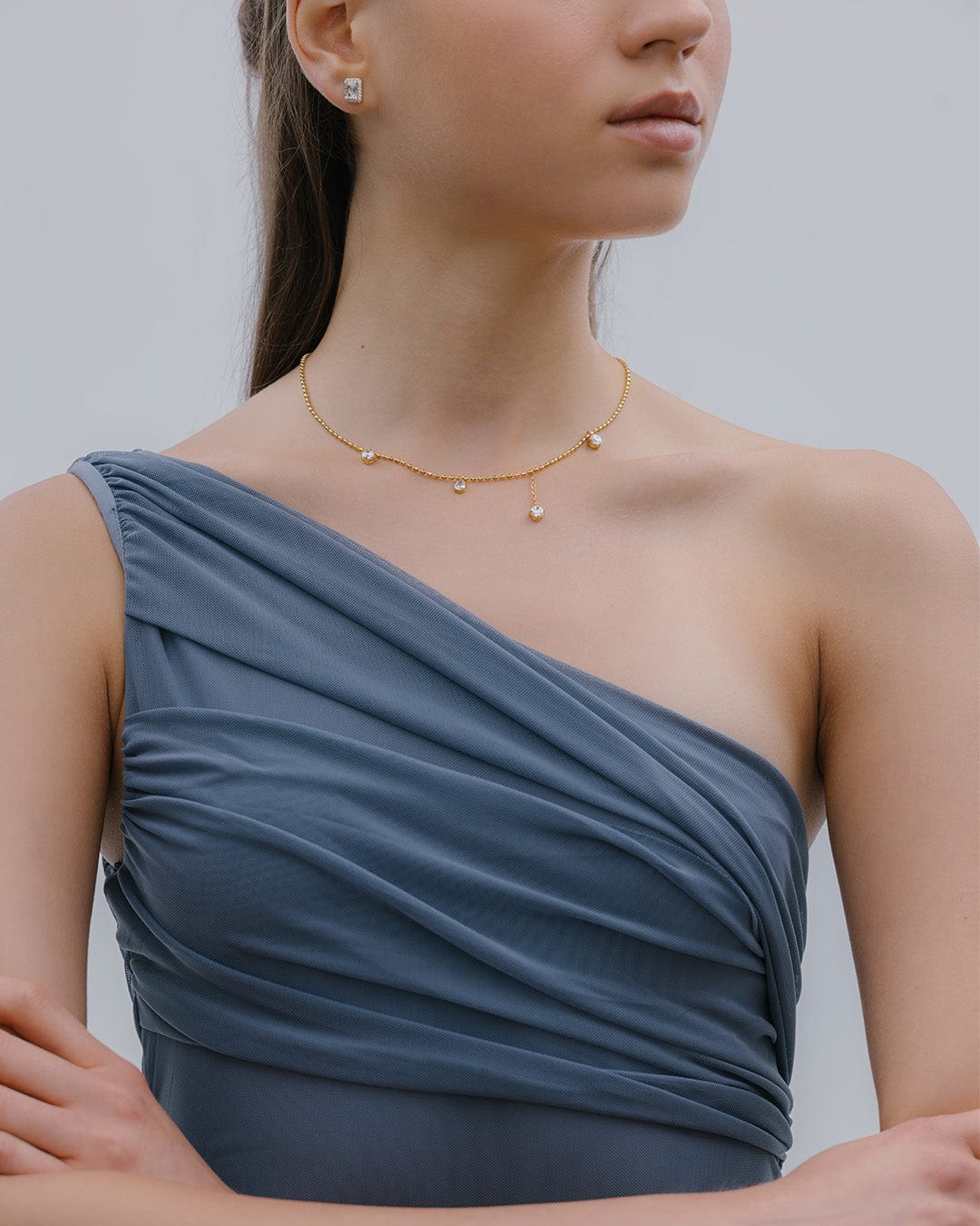 Collar 4 Cristales - Acero Inoxidable - imagen 3