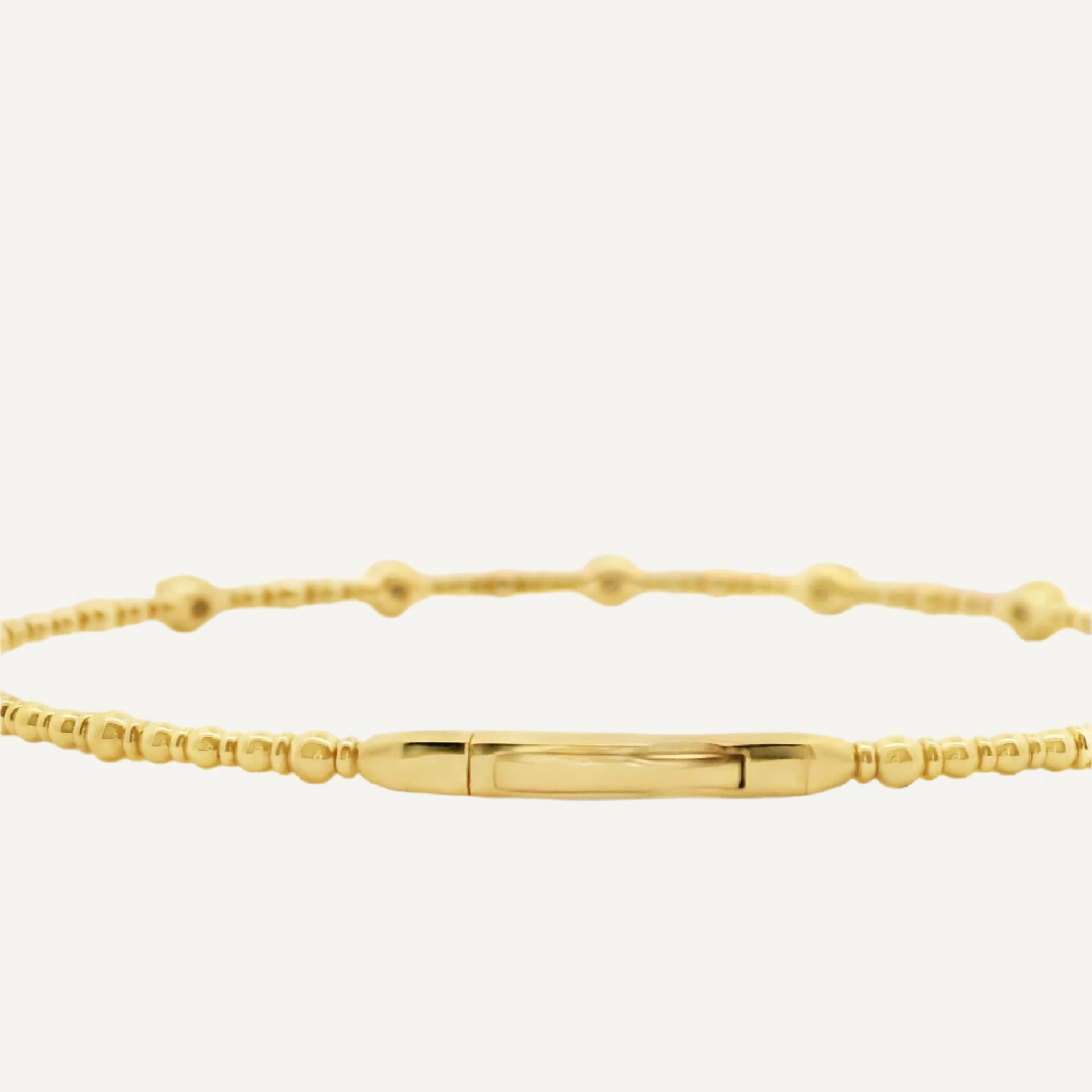 Pulsera Bangle dots cinco biseles uña 14K - imagen 4