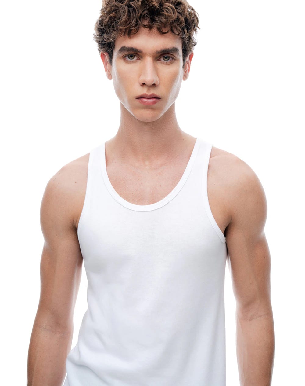 Camisilla slim algodón blanco hombre - imagen 1