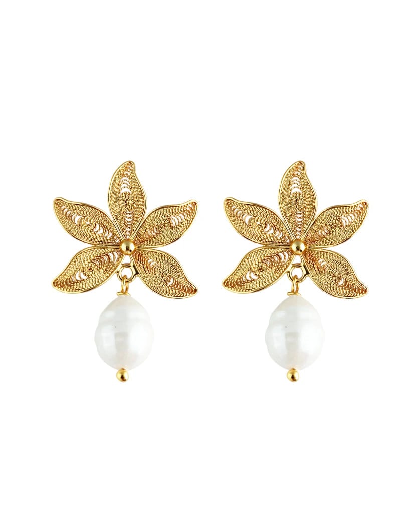 Aretes filigrana  con perla Gadea - imagen 1