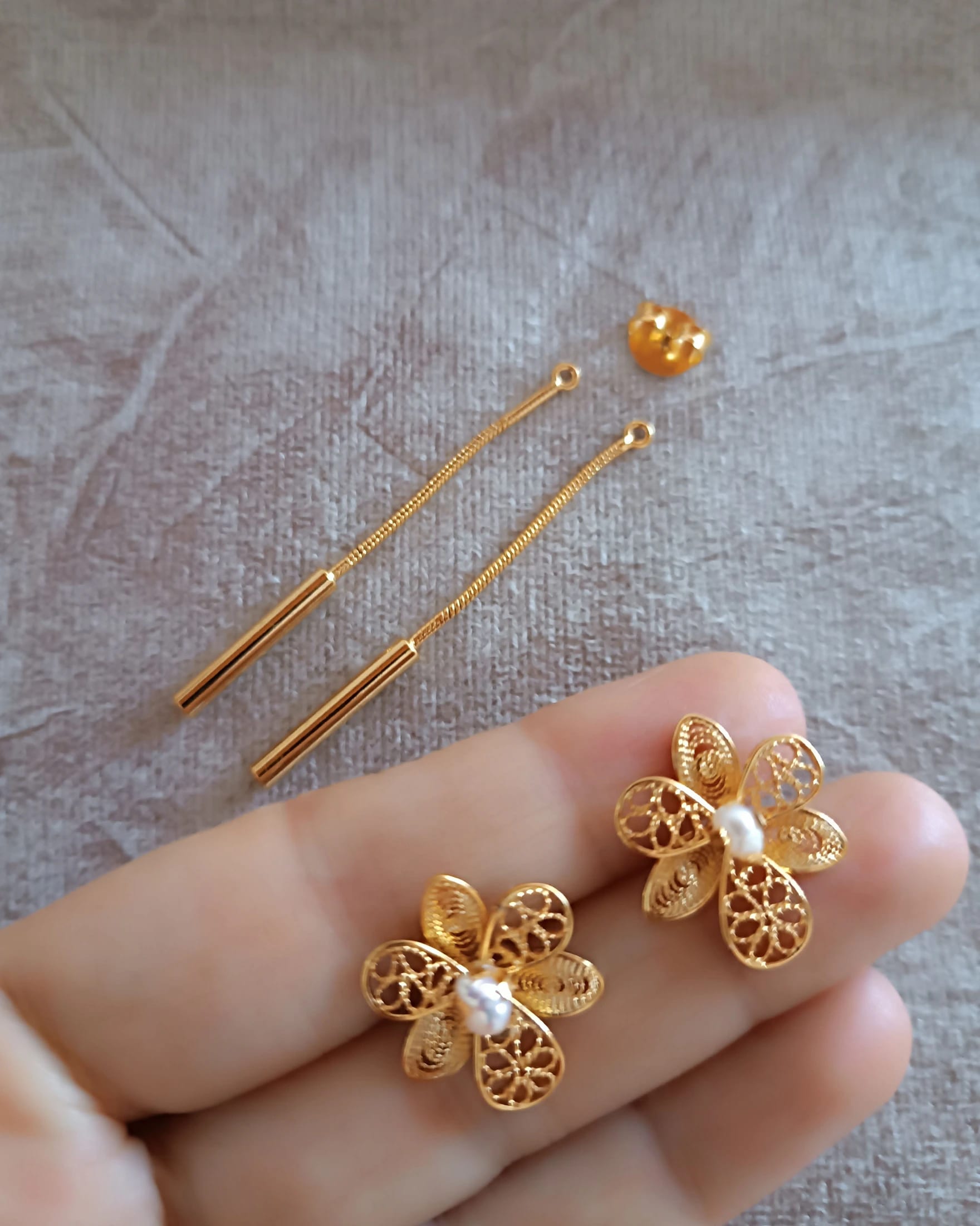 Aretes filigrana doble función Esther - imagen 6