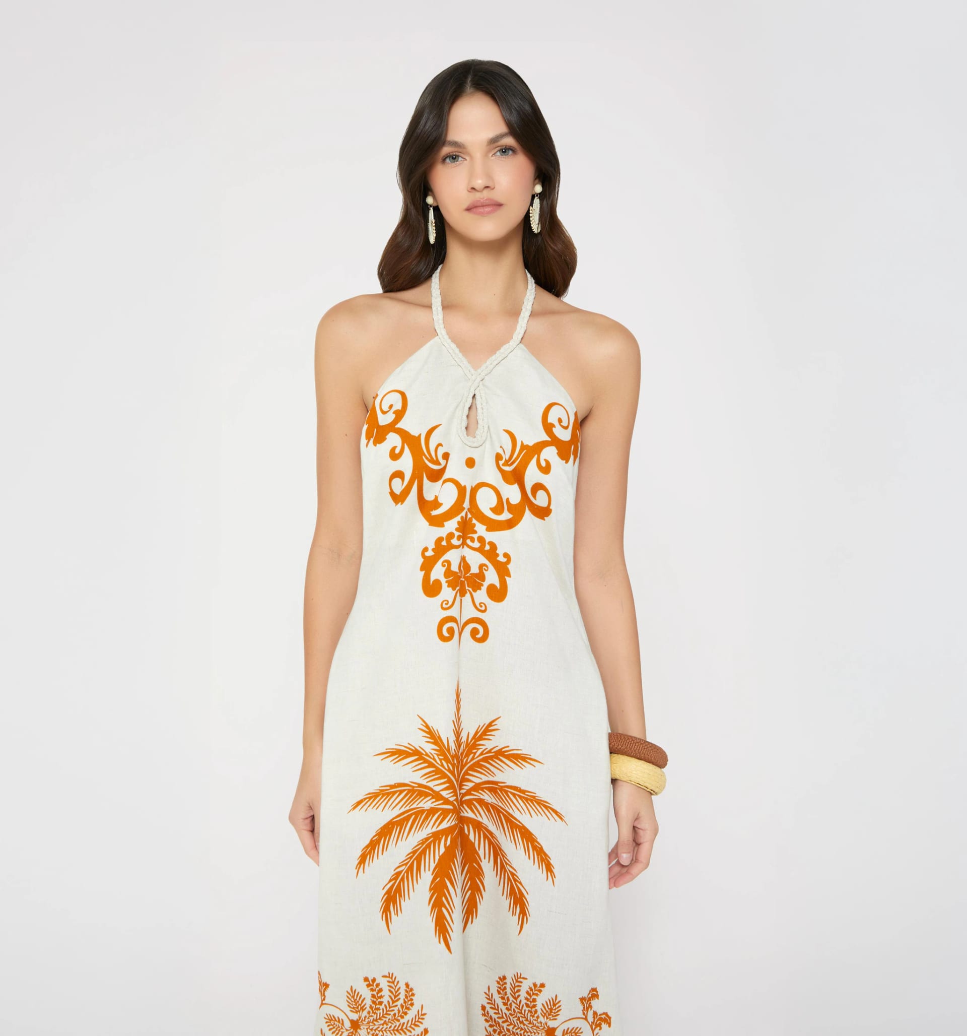 Vestido largo con amarre - imagen 2