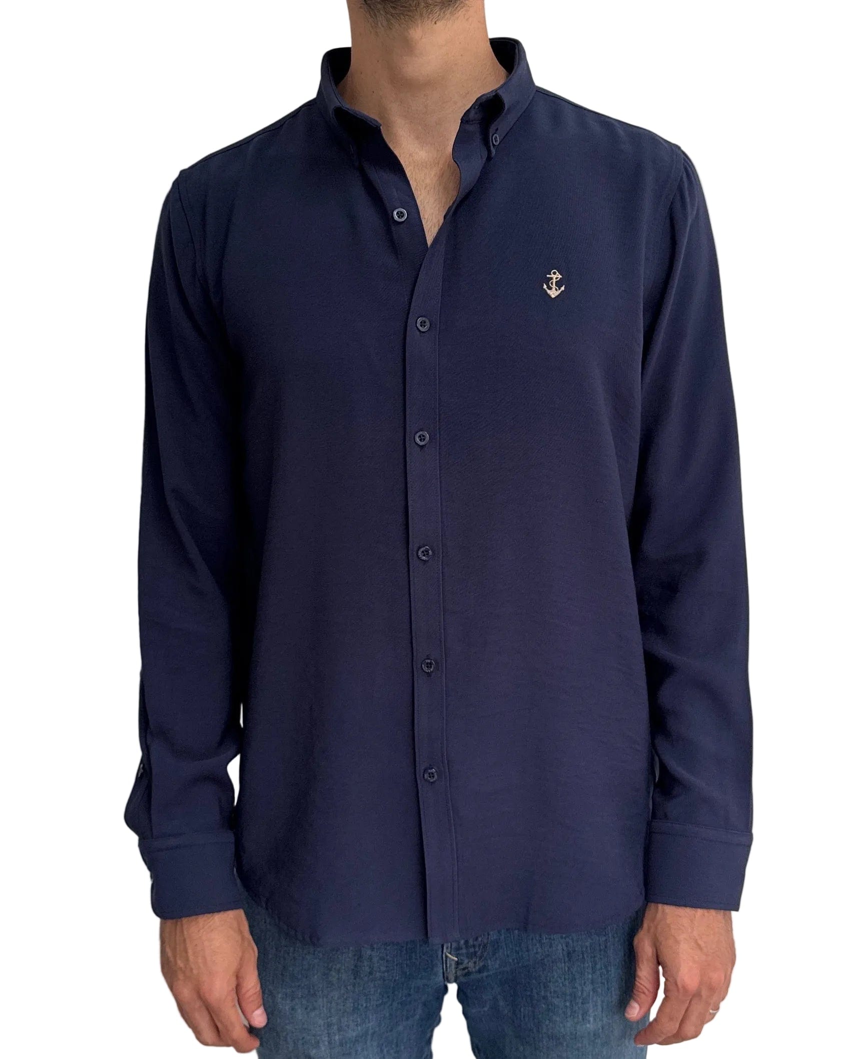 Camisa Navy en rayón - imagen 3