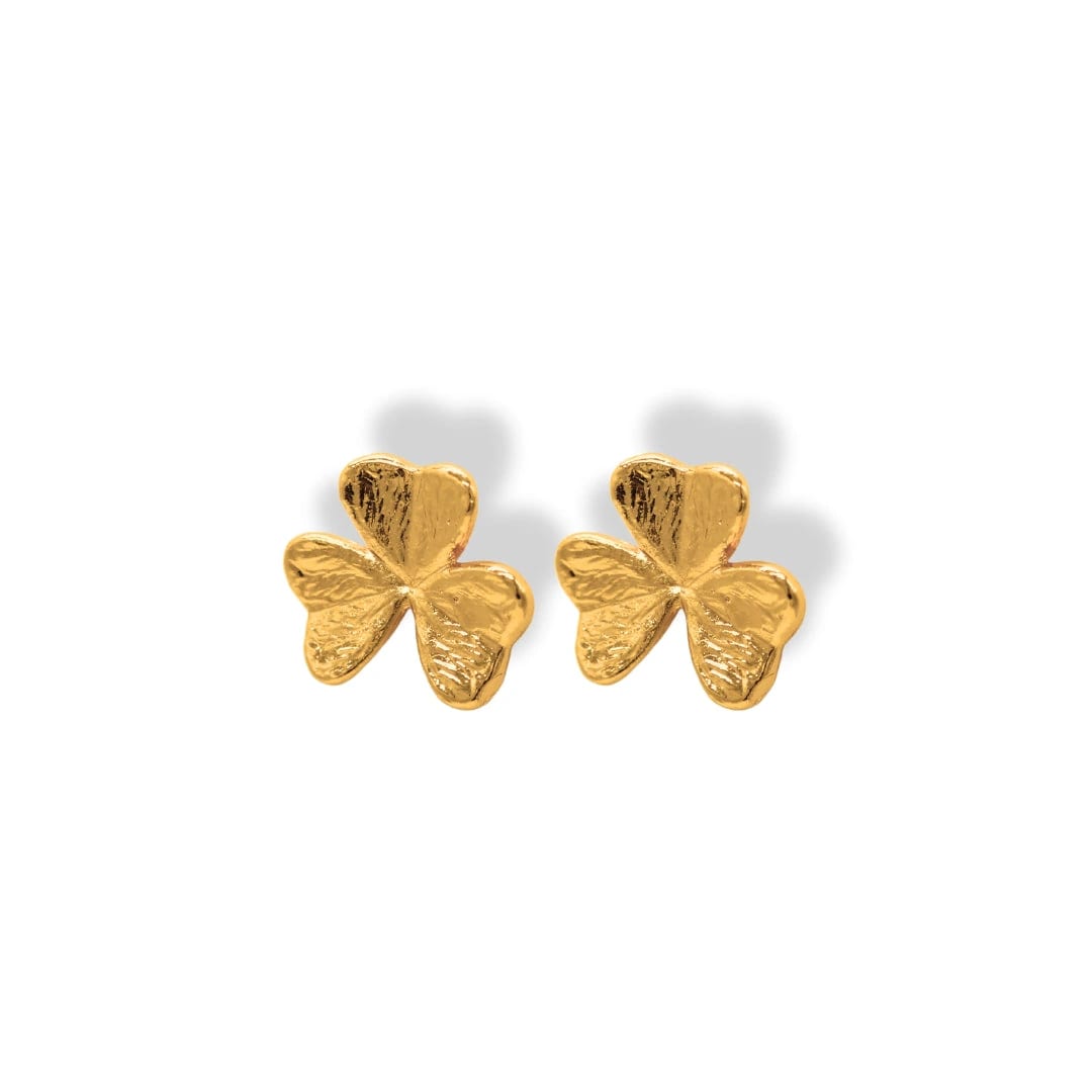 Aretes de trébol de 3 hojas pequeño - imagen 1