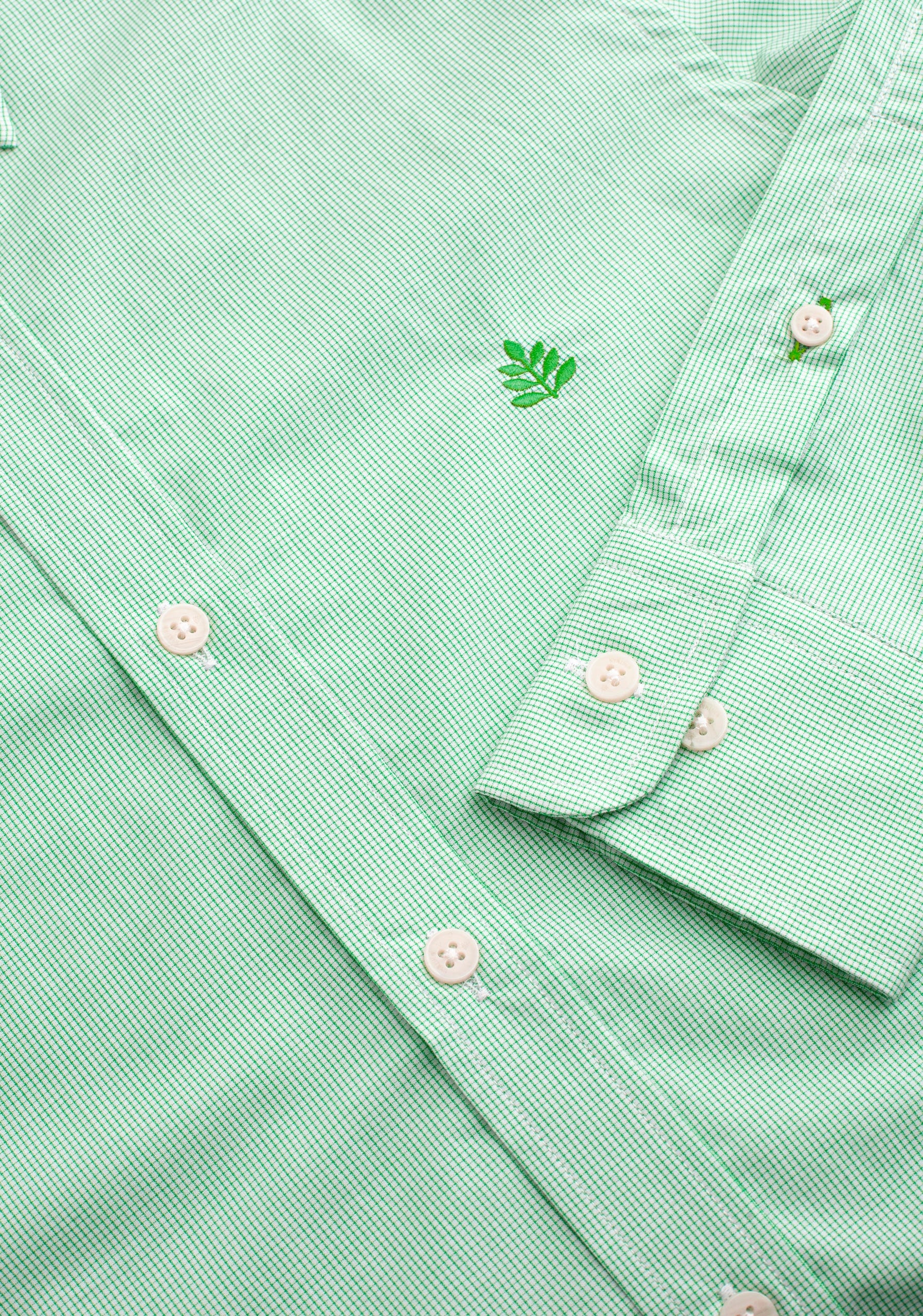 Camisa H CBD Cuadros Peq L-Atn Verde Claro - imagen 3