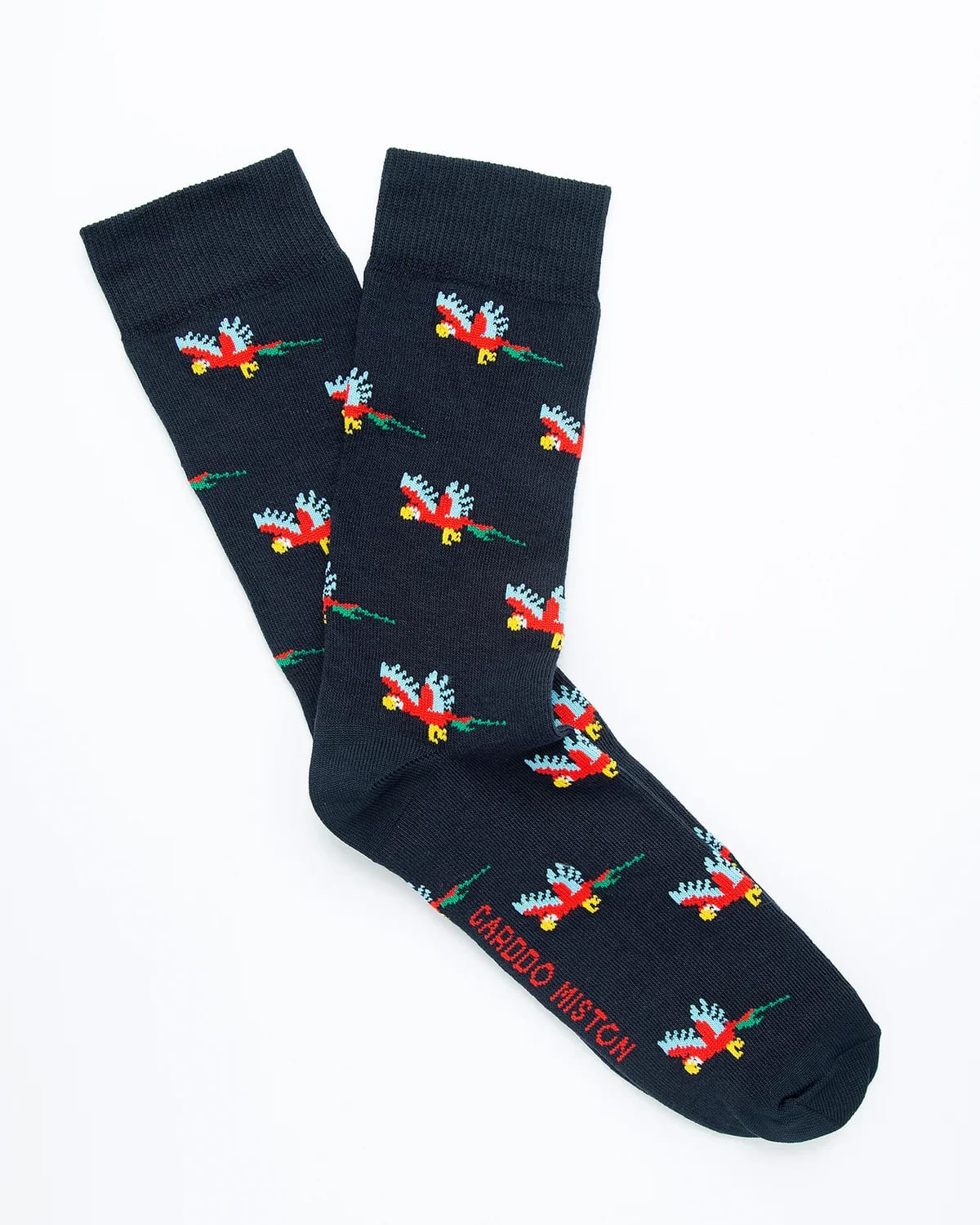 Medias Algodón Estampado Guacamayas - Fondo Azul - imagen 3
