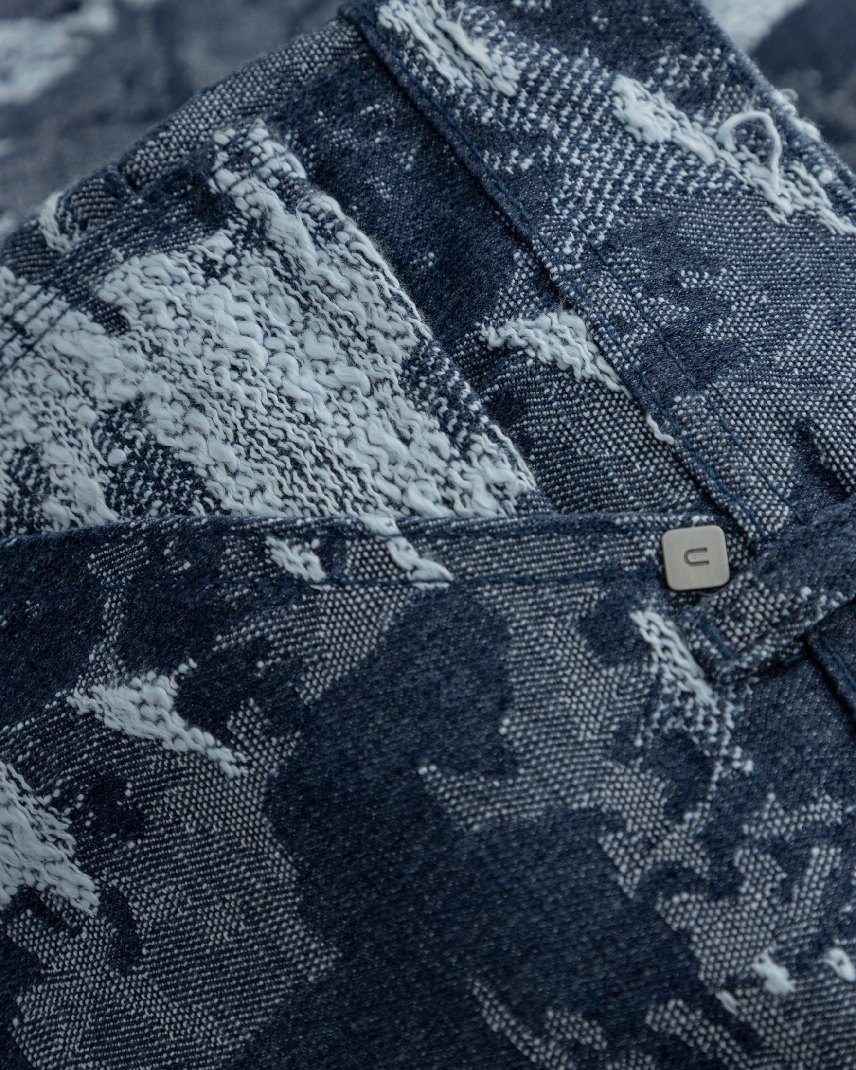 Capsule Basic Jacquard Wide Jeans Cammo Blue - imagen 4
