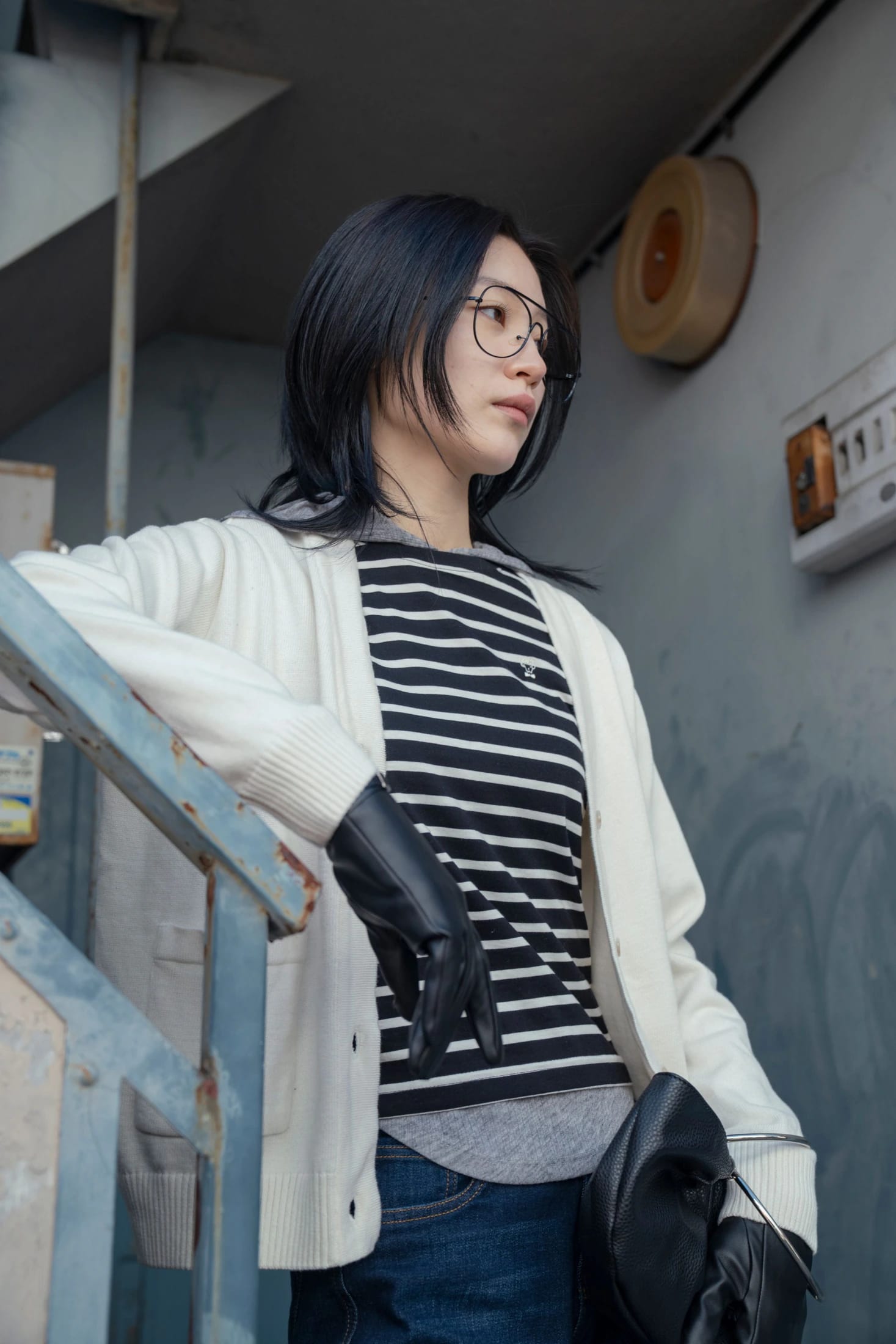 Cardigan Algodon Peinado De Mujer Marfil - imagen 4