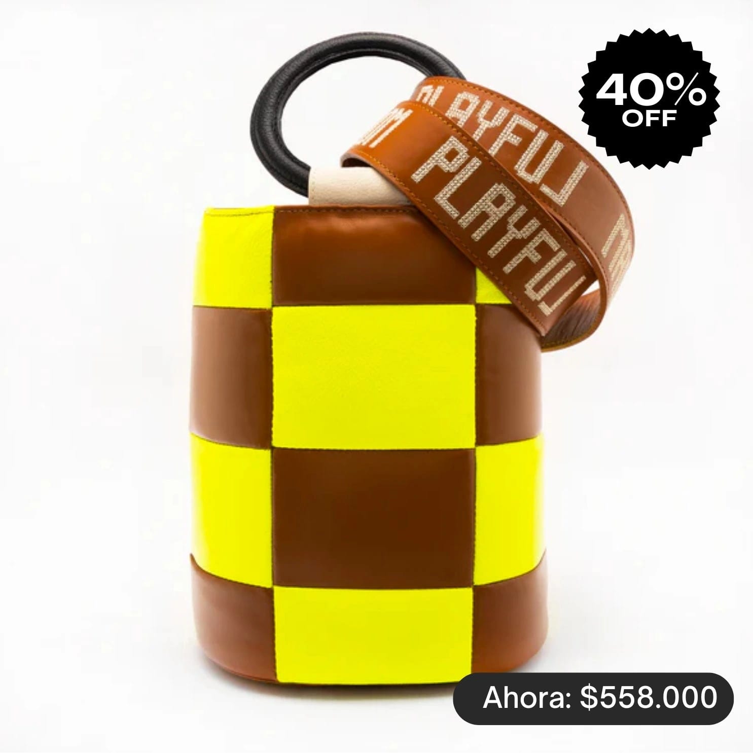 Basket Bag - Honey + Neon Lemon - imagen 4