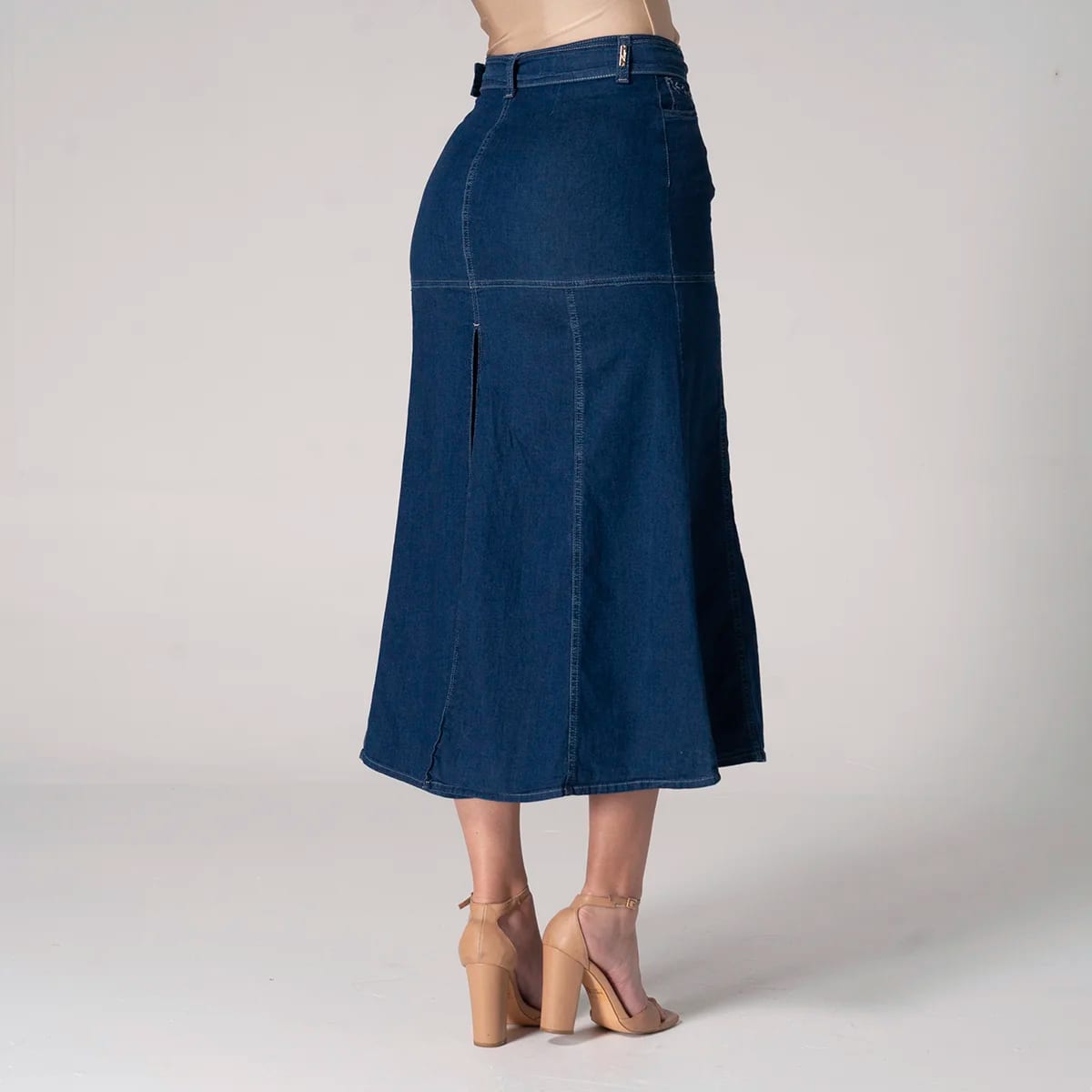 Falda Larga Denim Slim Kenbleu - imagen 4