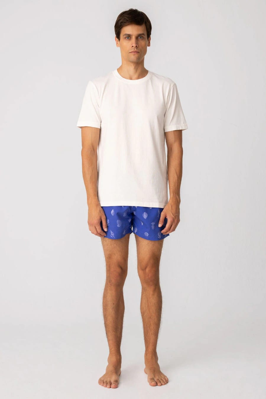 Men's cotton t-shirt white albatros - imagen 1