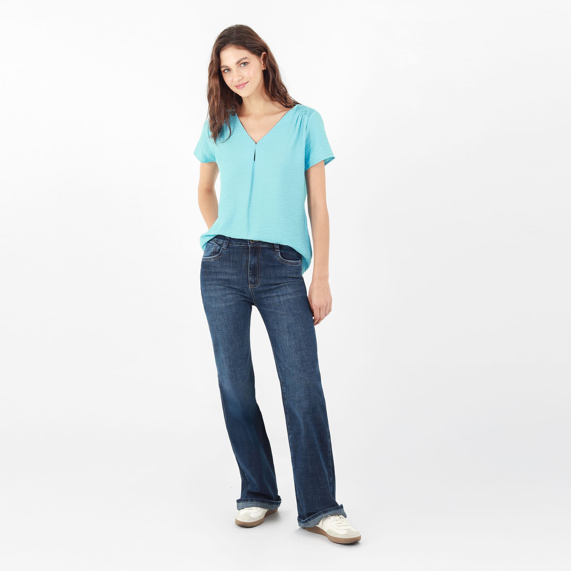 Blusa Cuello V Manga Corta - imagen 13