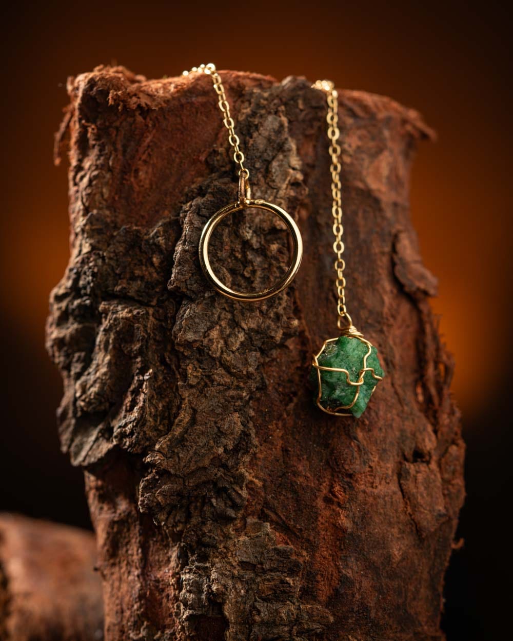 Collar Cadena Piedra Esmeralda - imagen 5