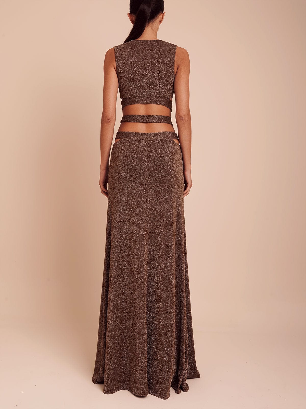 GINEBRA DRESS BRONZE UMBER BROWN - imagen 4