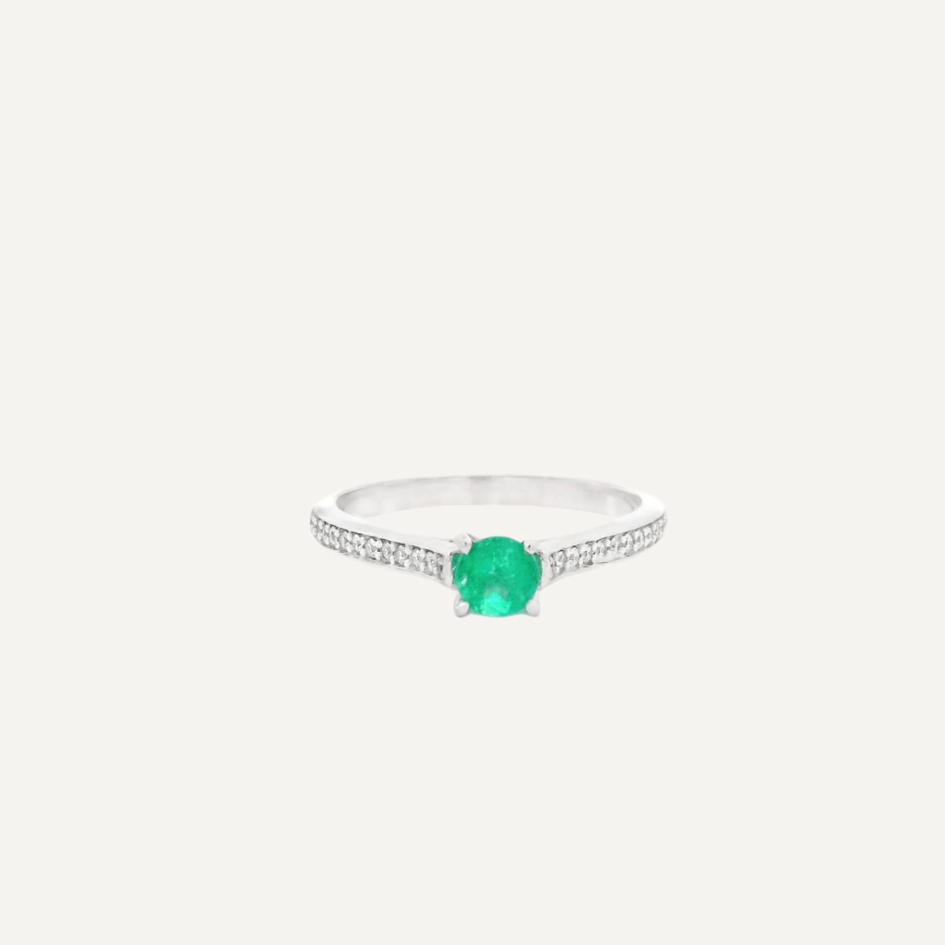 Anillo Compromiso Princess small esmeralda - imagen 2